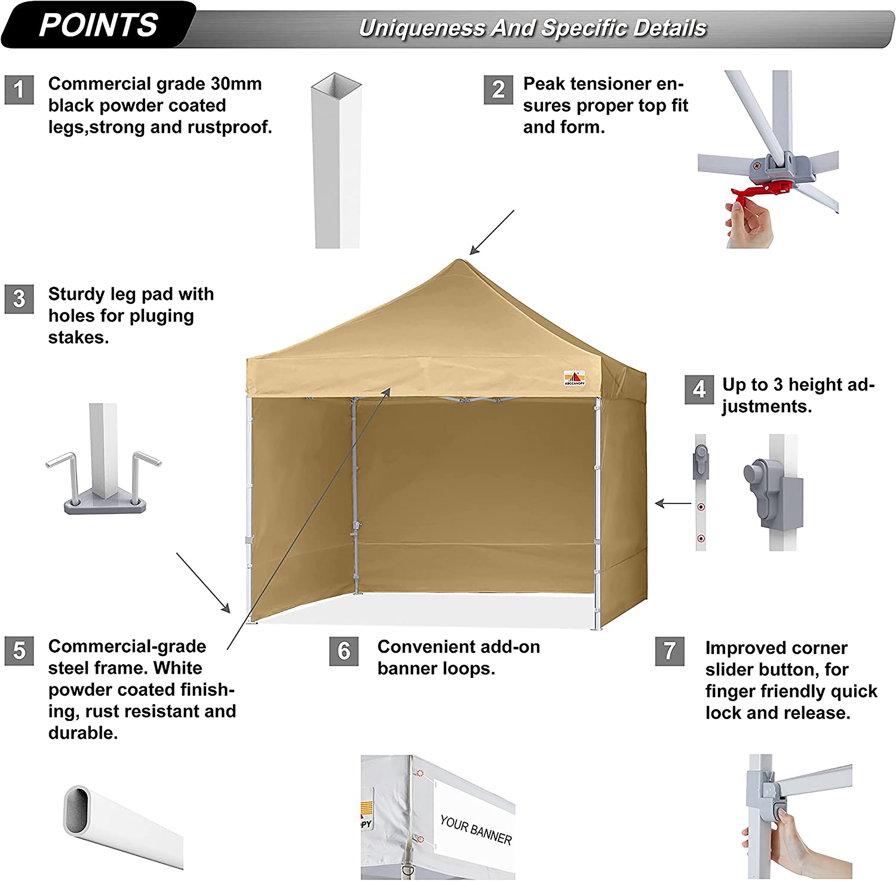 ABCCANOPY 10X10KKPKG-BEIGE Canopies-Sl - View #2