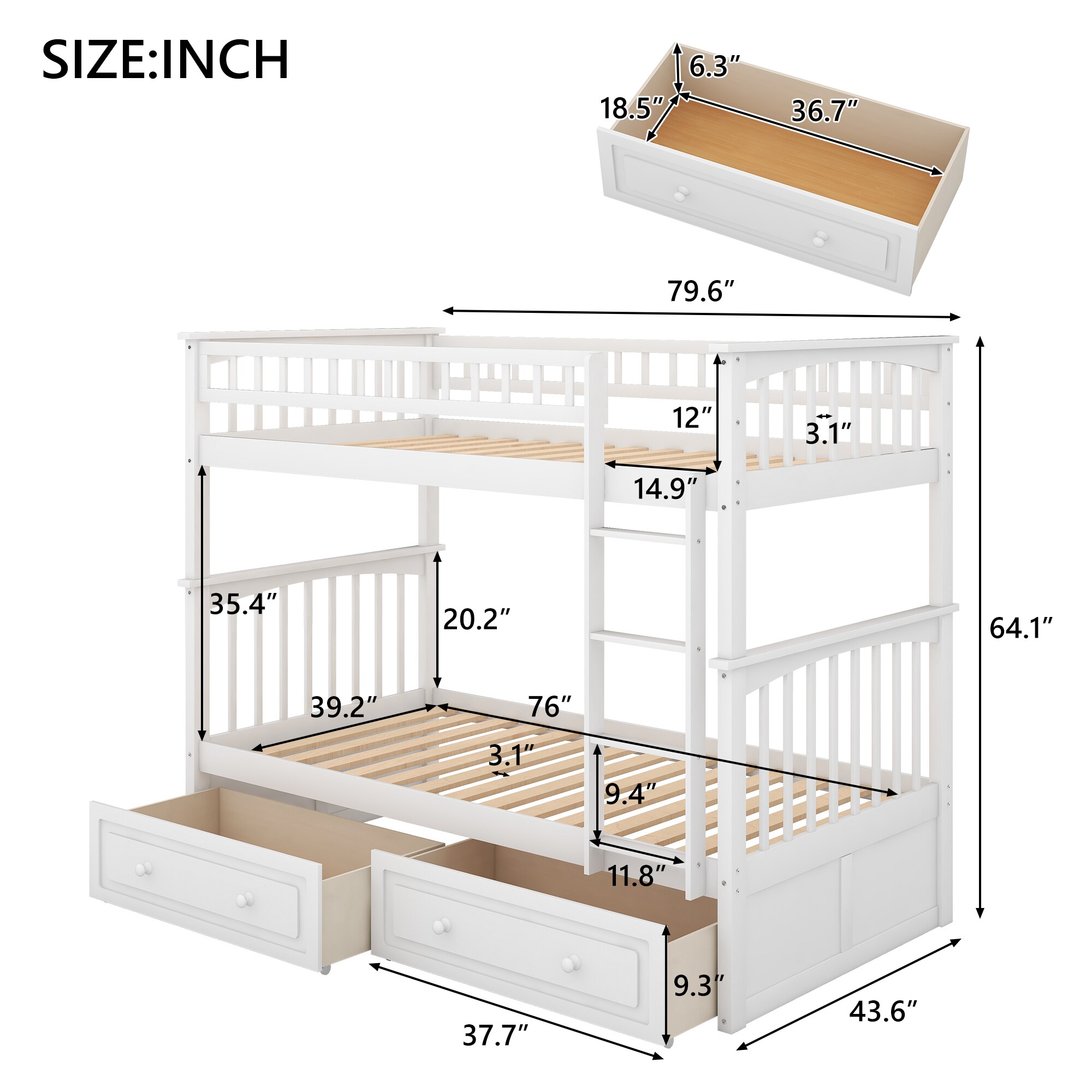 Qualler BWM000240K Bunk-Beds - View #9