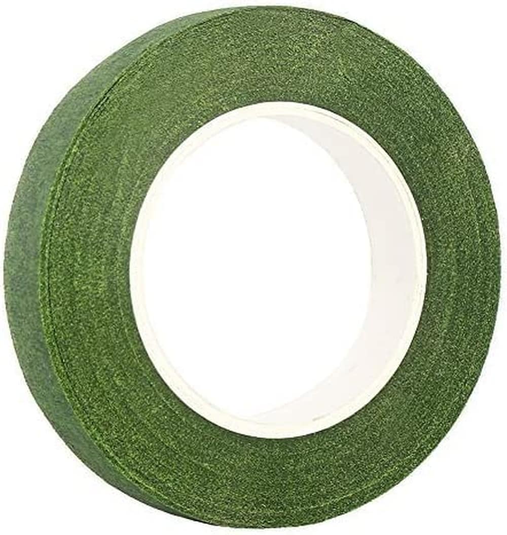 Justincity  Dark Green Floral Tape Half Inch Wide 30 Yard Roll Strong Stretchable Colorfast for Bouquet Stem Wrapping Flower Arrangement DIY
