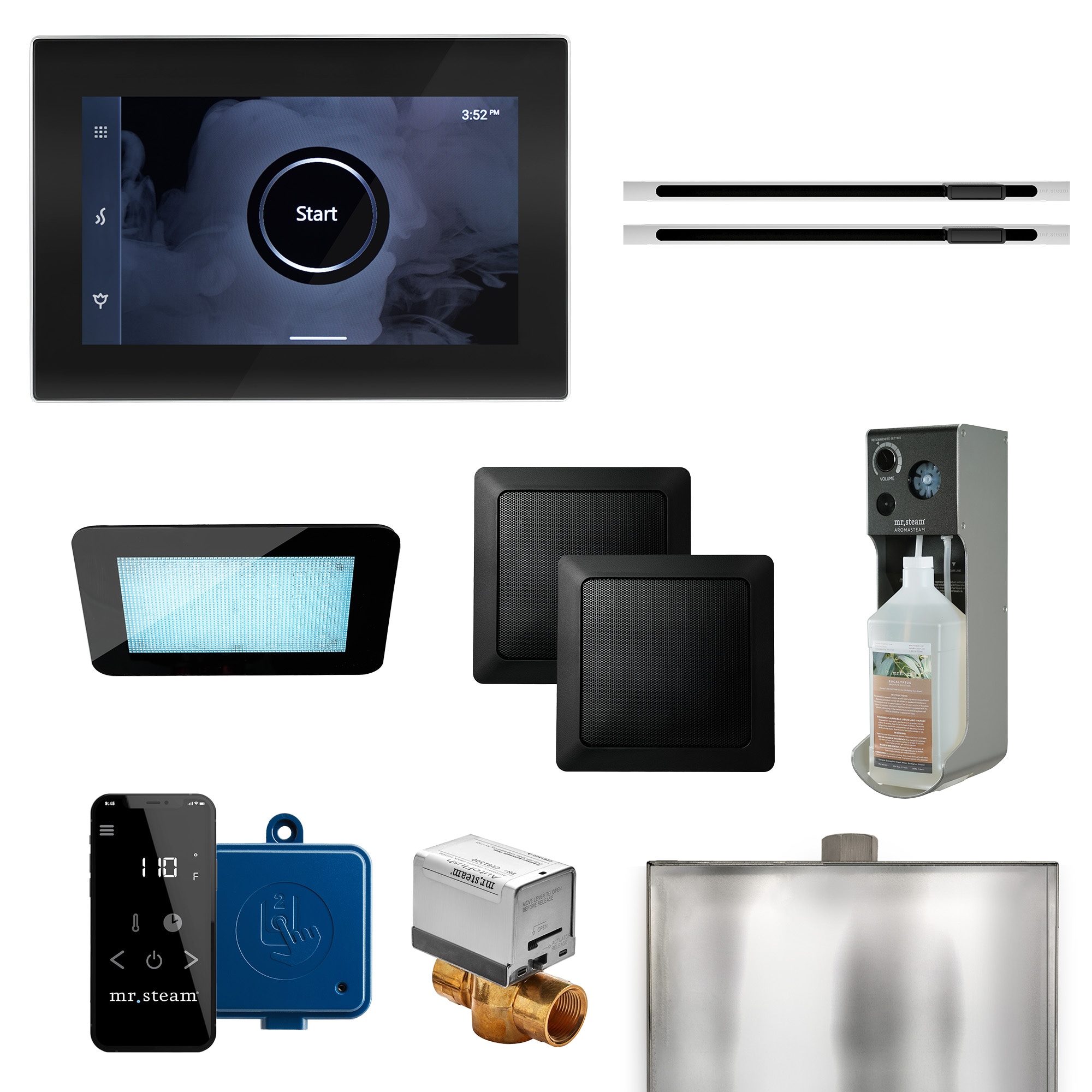 Mr. Steam XDRMBKXLPC 492-watt Black Polished Chrome Steam Generator Control Kit
