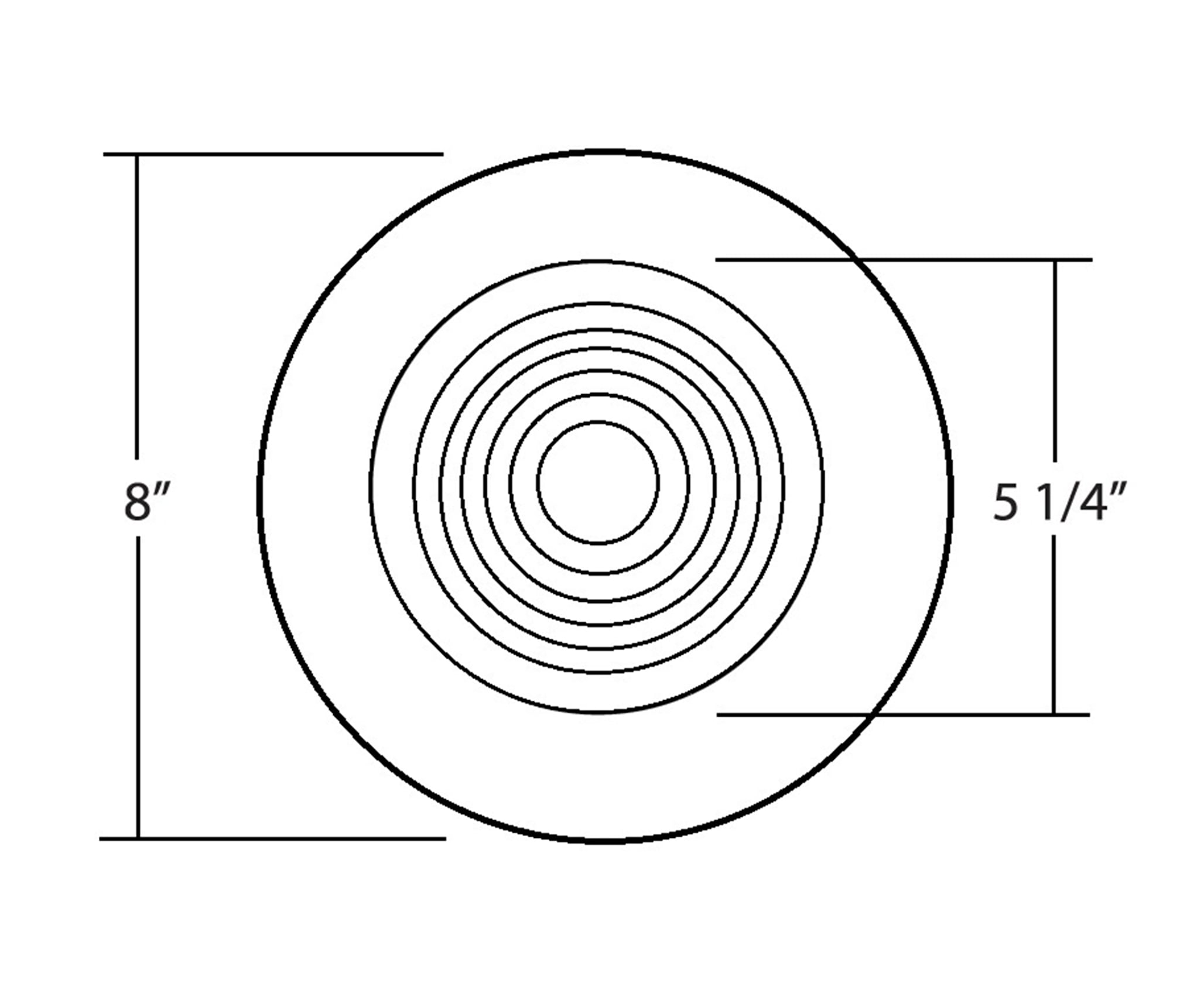 Nicor Lighting 6 in. White Recessed Plastic Shower Trim with Glass ...