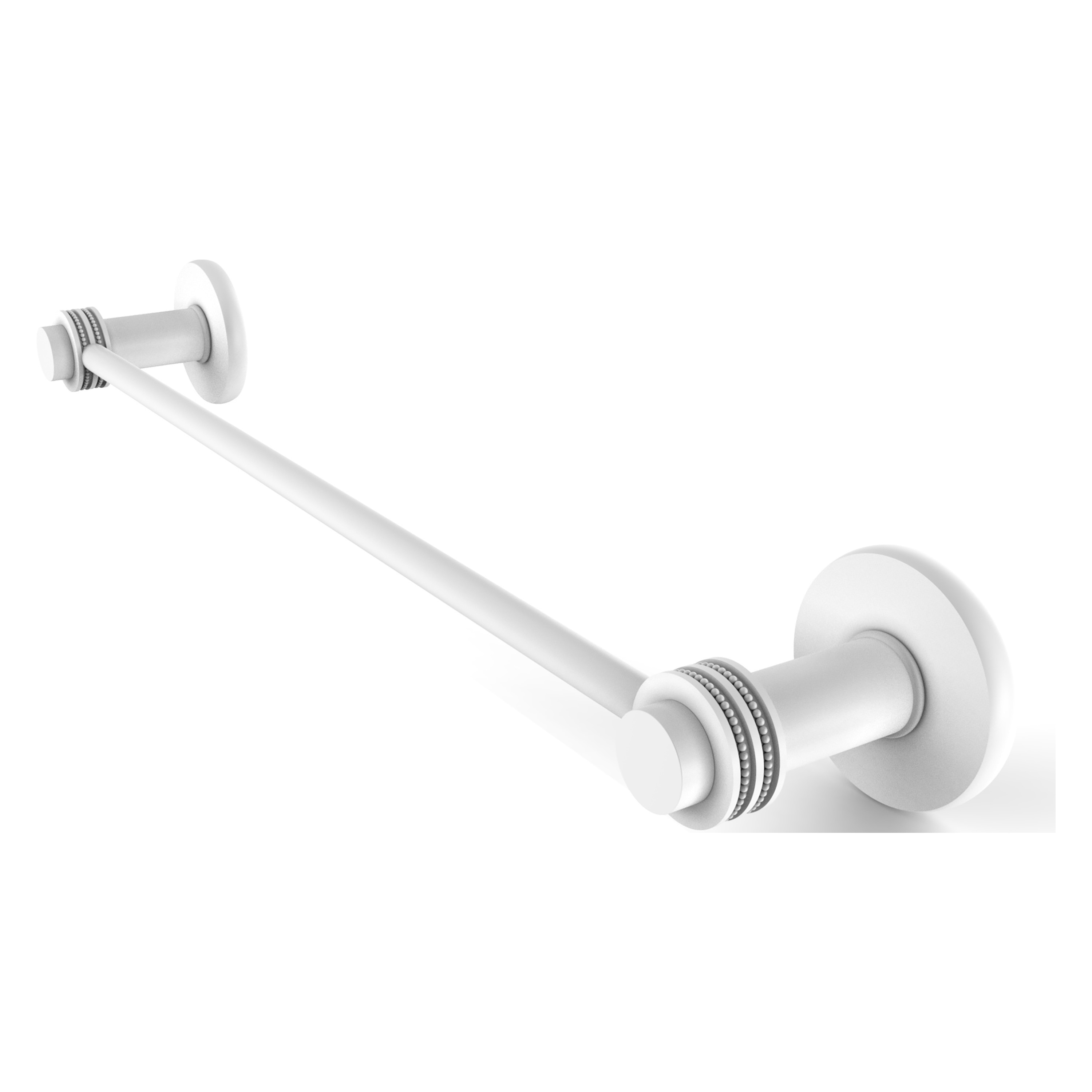 Allied Brass 931D/18-WHM Mercury 18-in Matte White Wall mount Single Towel Bar
