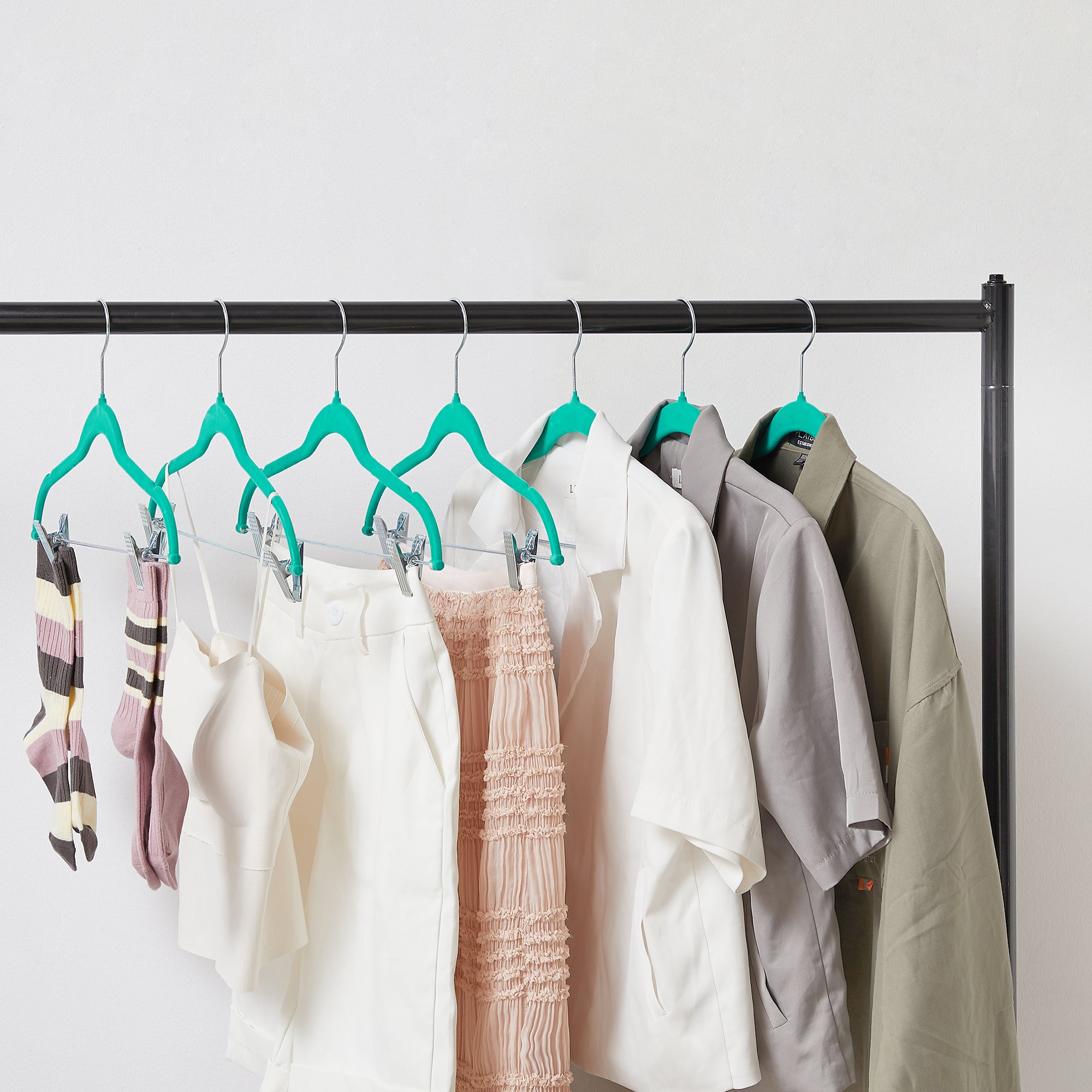 Vecelo LOE-PC-VHWF-TEAL-A20 Wood-Closet-Accessories - View #3