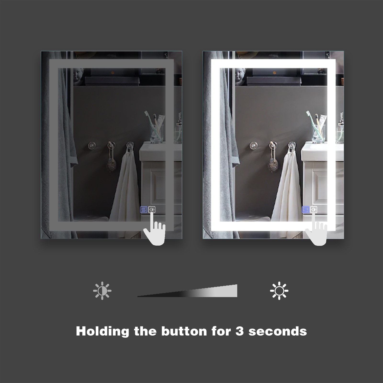 Forclover JSEXDH2432-3X Framed-Bath-Mirrors - View #4