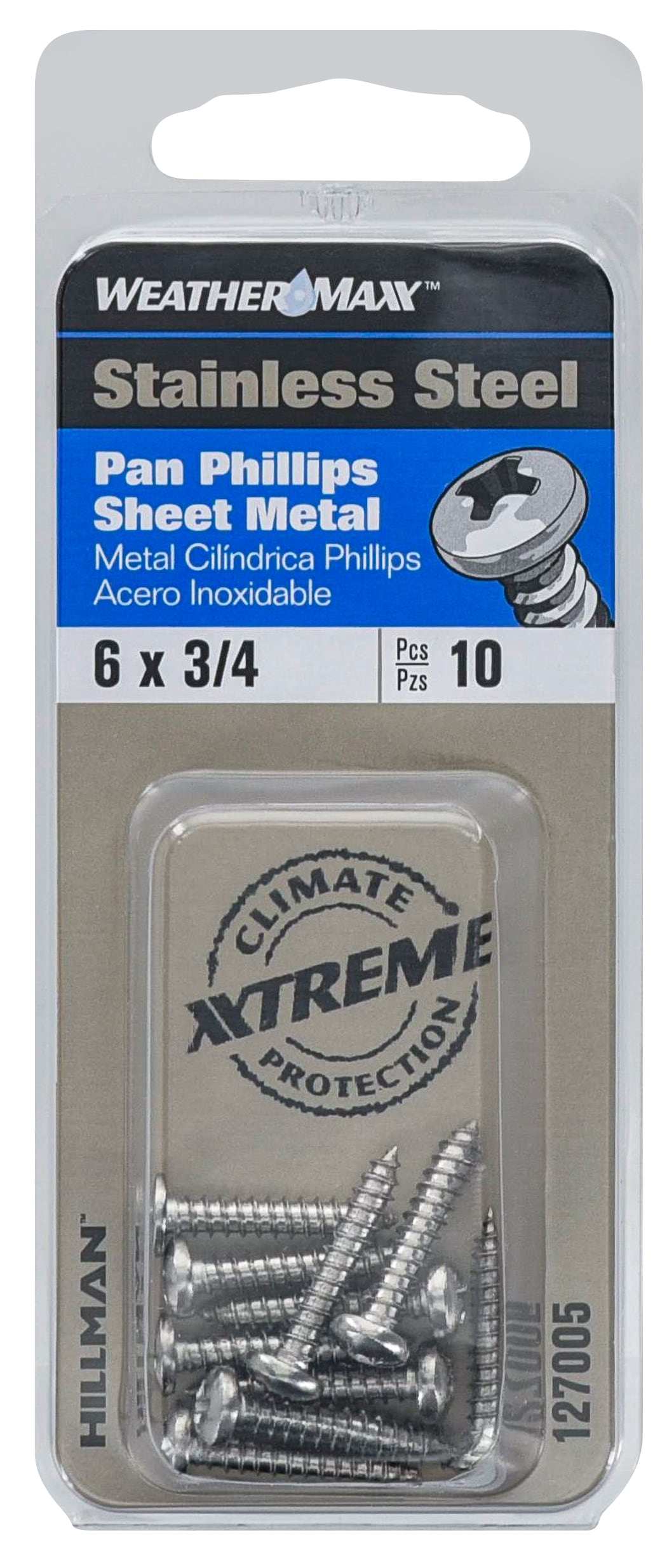 Hillman 127005 #6 x 3/4-in Phillips -Drive Standard Sheet Metal Screws 10 -Count