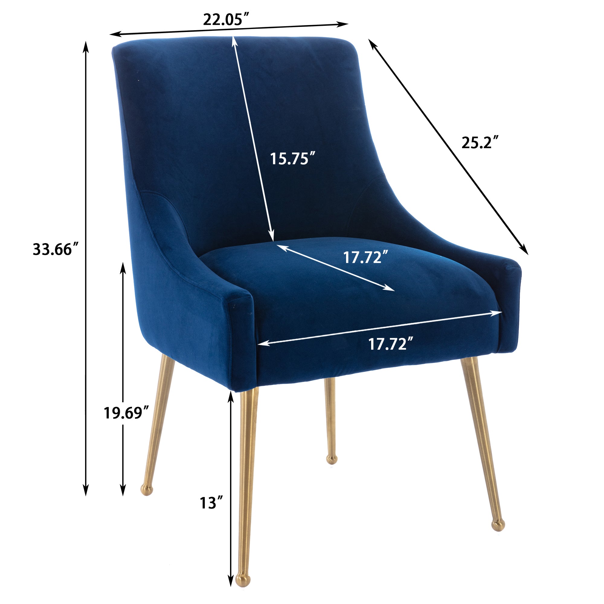 Boyel Living HFSN-700NAVY Dining-Chairs - View #2