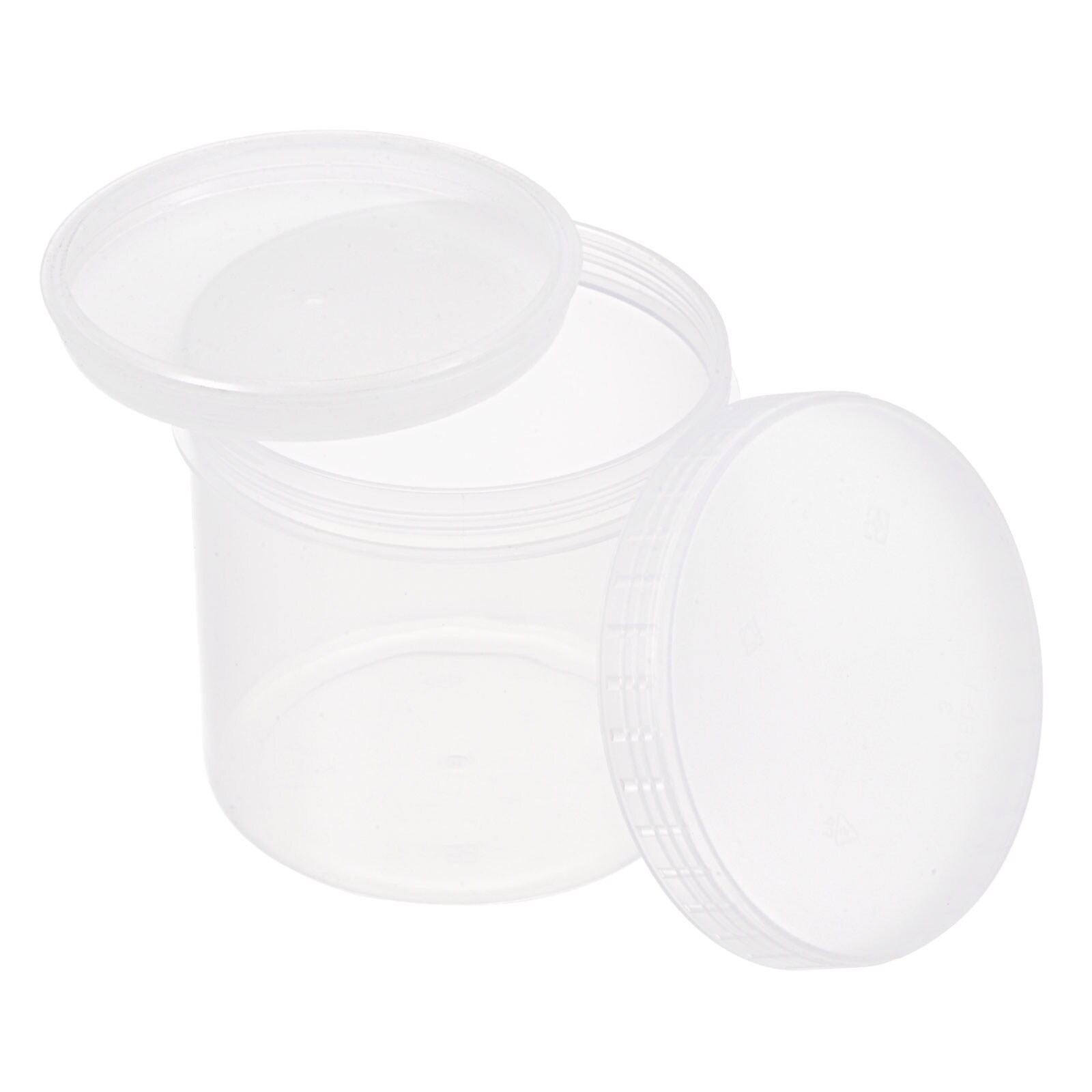 Unique Bargains - Empty Plastic Paint Pail 0.13 -Gallon/500mL Seal Storage Container with Sealing...
