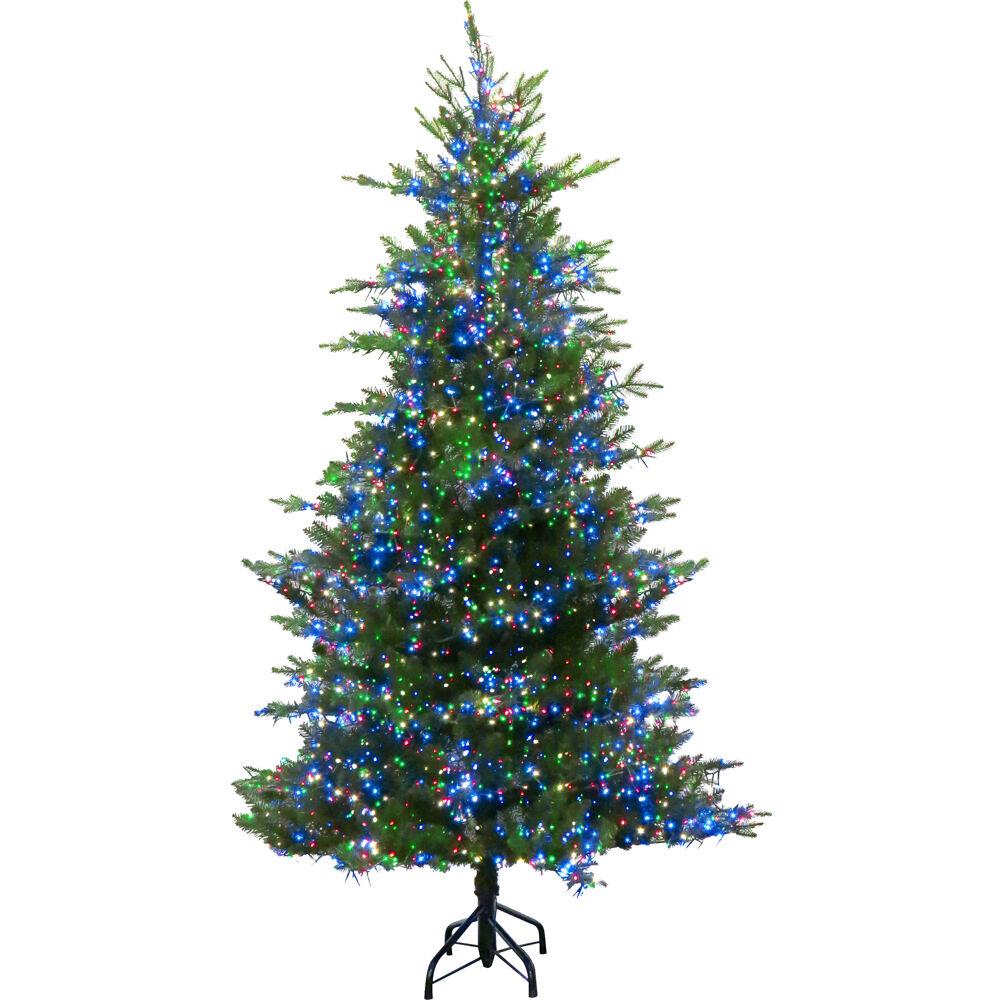 Fraser Hill Farm FFAR075-6GR 7.5-ft Pre-lit Artificial Christmas Tree with Led/Incandescent Lights