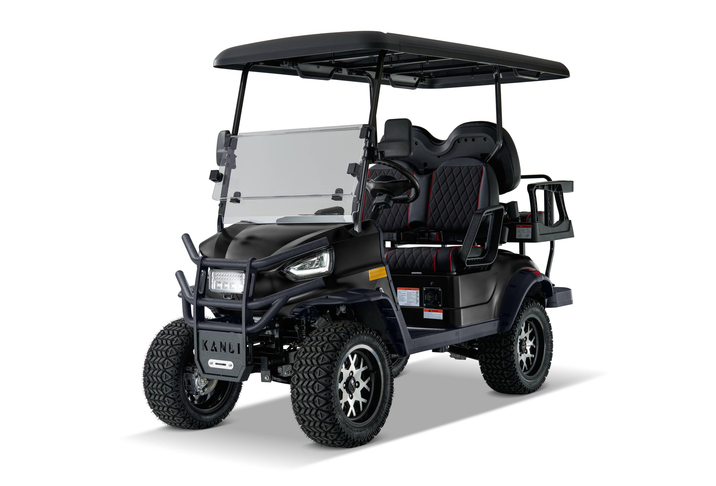 KANDI LOW4PLIME-L-BK Element 4 Seat Electric Golf Cart, Max 15-MPH