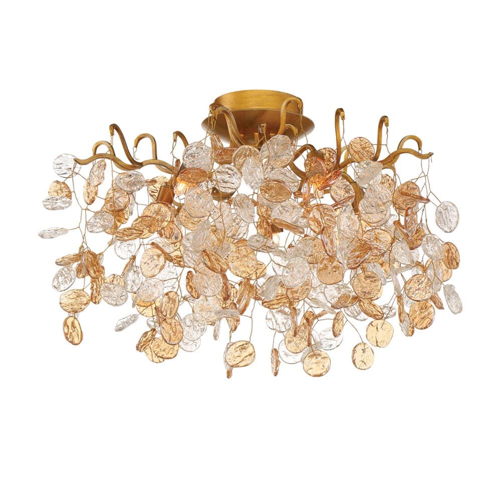 Eurofase 29056-019 Campobasso 5 -Light 20.5-in Gold Flush Mount Light