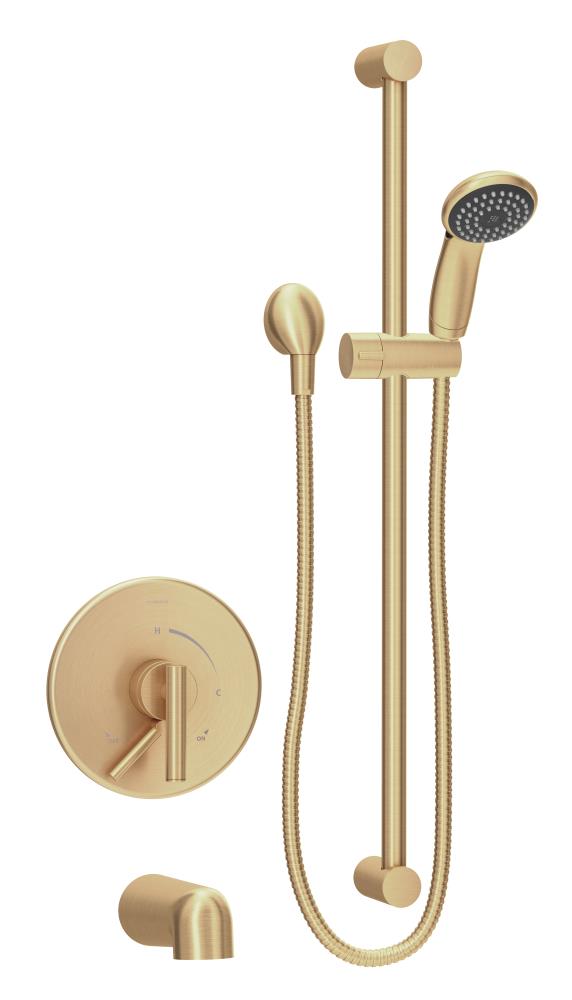 Symmons S-3504-H321VCYLBBBZ1.5TRM Dia Brushed Bronze 1-handle Single Function Round Bathtub and Shower Faucet (Valve Not Included)