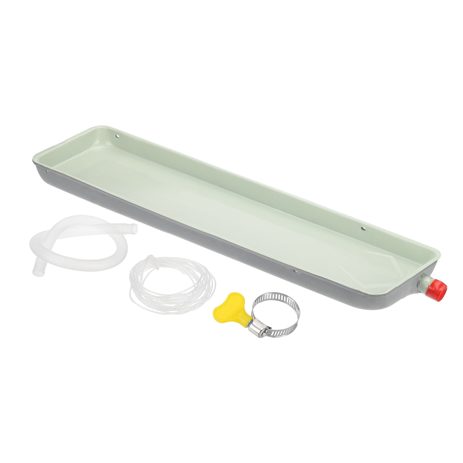 PATIKIL Air Conditioner Drip Tray 40 x 9.4 Inch  101 x 24 cm  Galvanized Metal Portable Universal Air Conditioner Drain Pan with Drain Hole Hose for Indoor Outdoor Split AC Unit