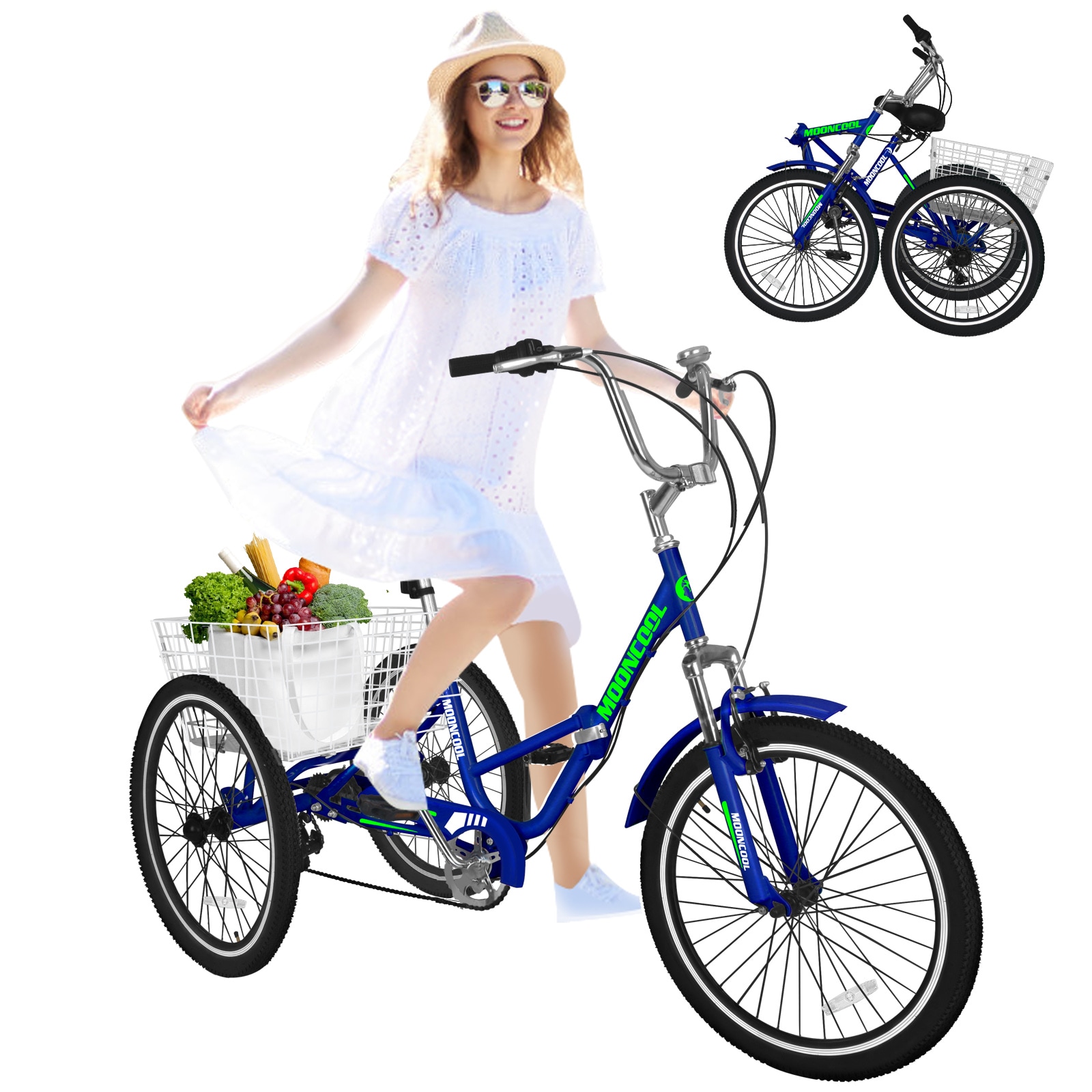 Esazn M-P24ZD-QFLYU 24-in Adult unisex Tricycle