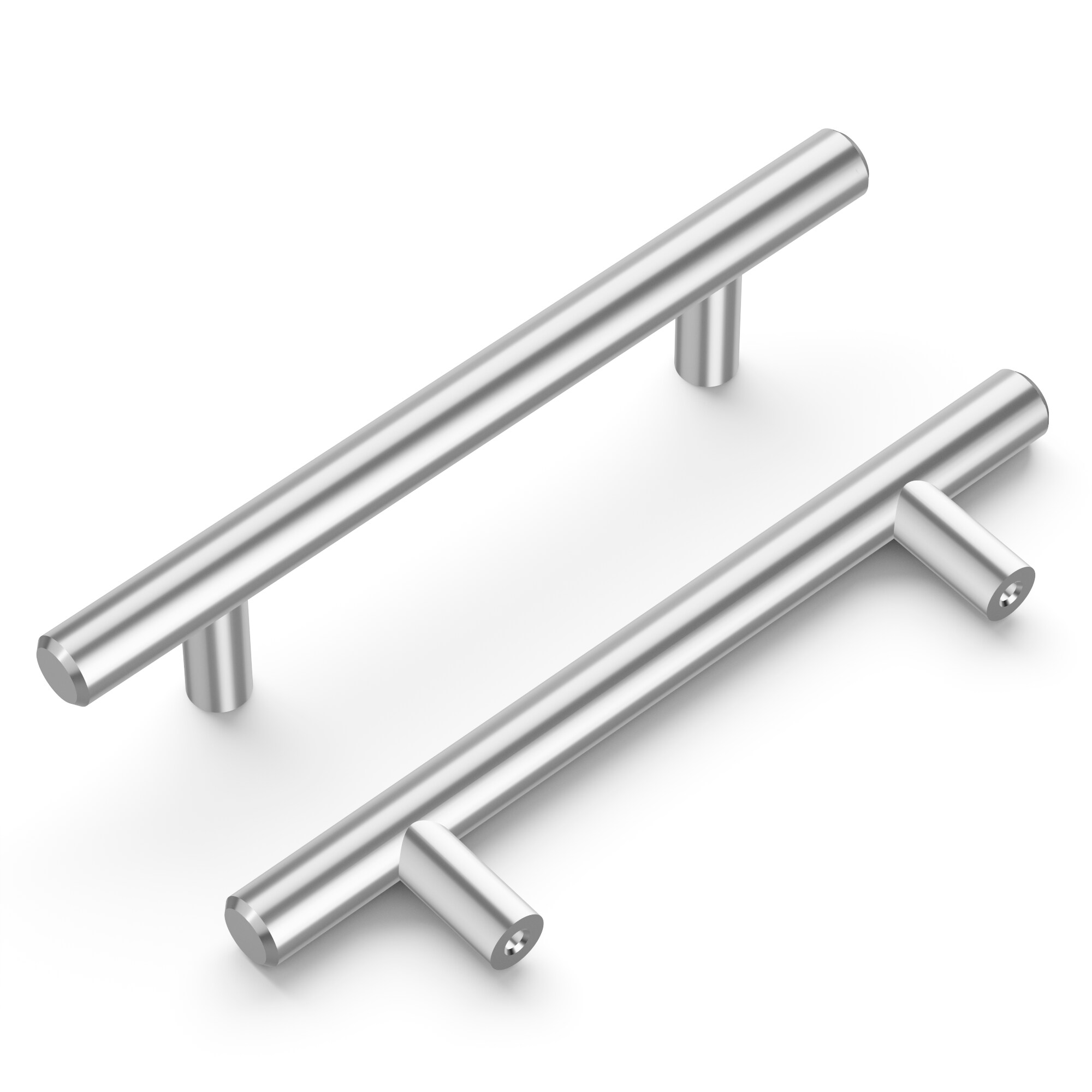 Hickory Hardware Bar Pulls 3-3/4-in Center to Center Chrome Rectangular Bar  Drawer Pulls in the Drawer Pulls department at