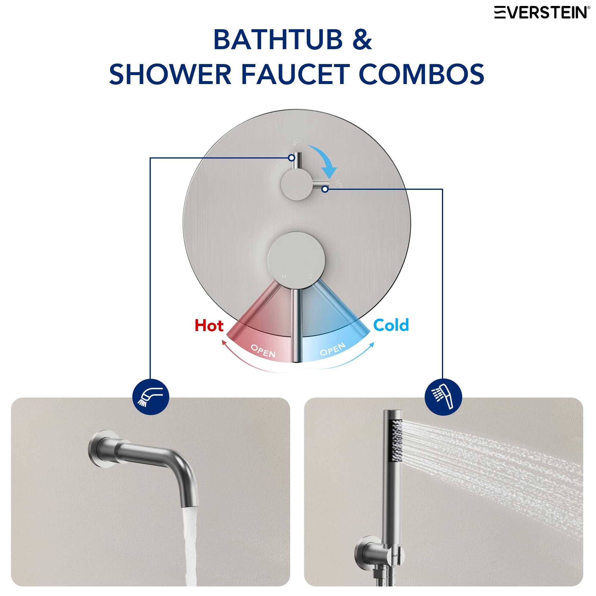 EVERSTEIN SFS-1137-NK Roman-Tub-Faucets - View #5
