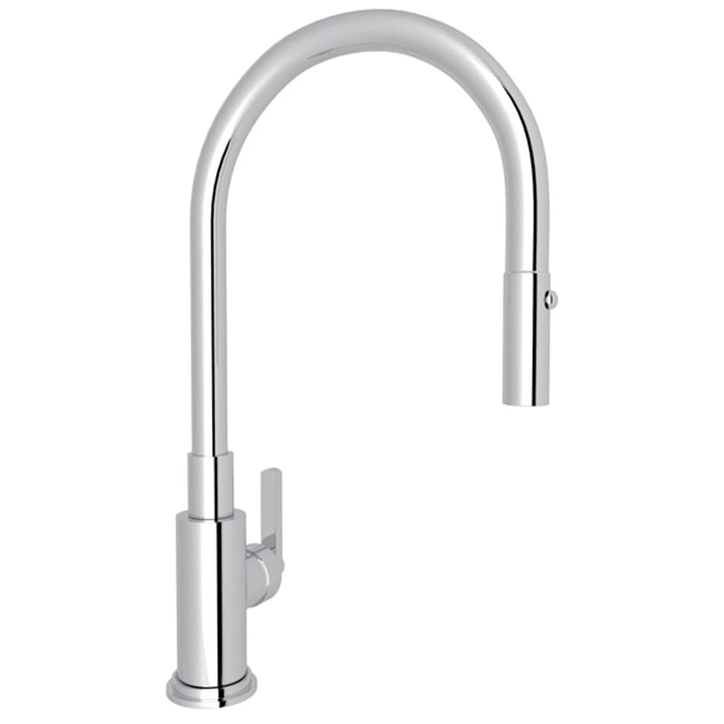 Rohl A3430LMAPC-2 Polished Chrome Single Handle Deck-mount Kitchen Faucet with Sprayer