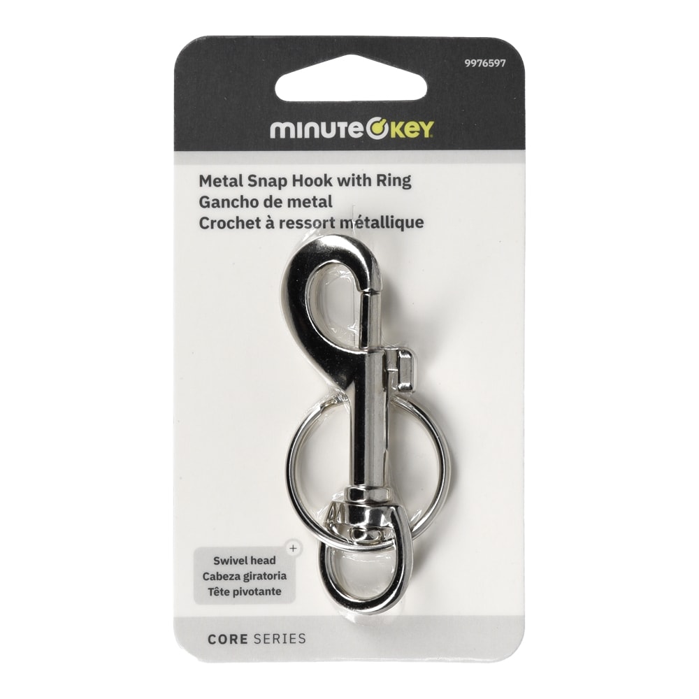 Minute Key Silver Snap-hook Key Ring in the Key Accessories