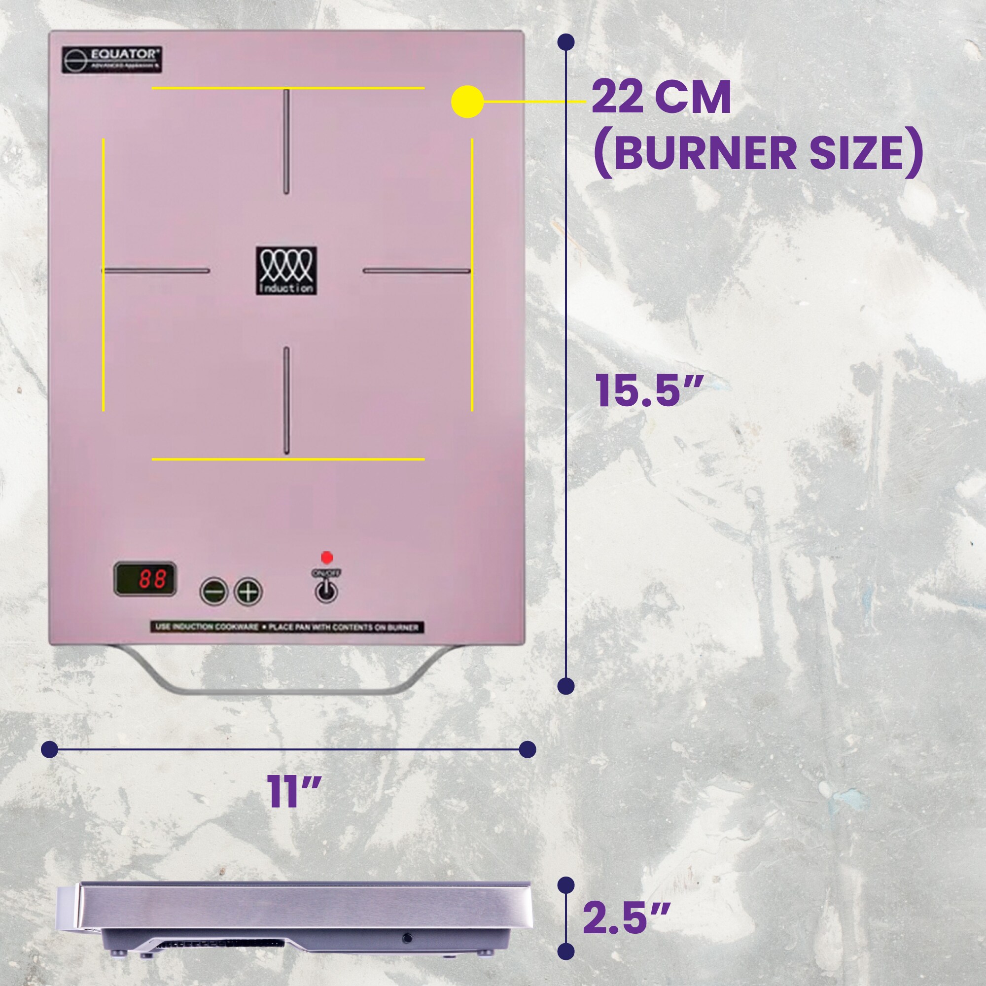 Equator Advanced Appliances PIC 100 LILAC Induction-Cooktops - View #6