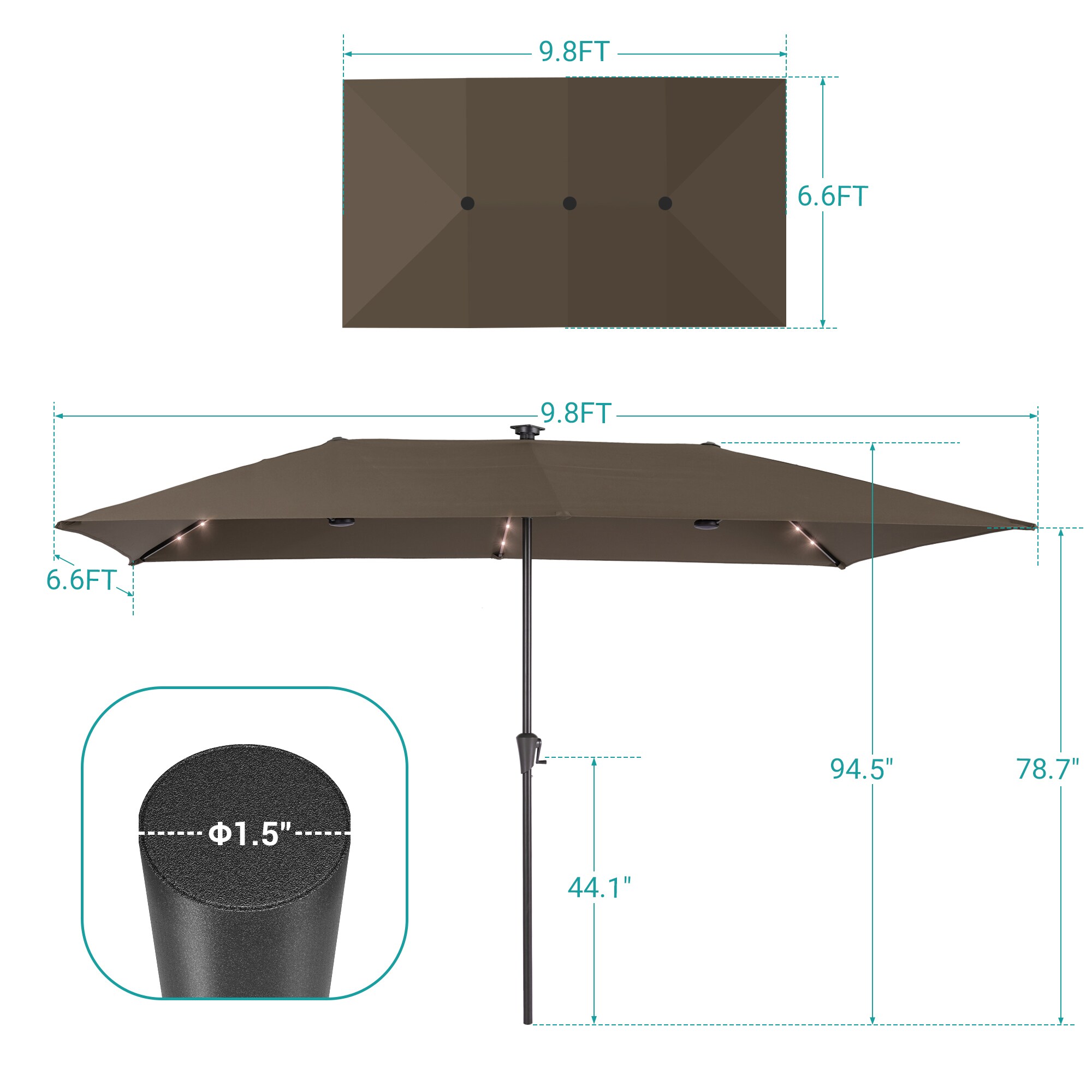 Sonkuki SD-TJLED10TP Umbrellas-2 - View #3