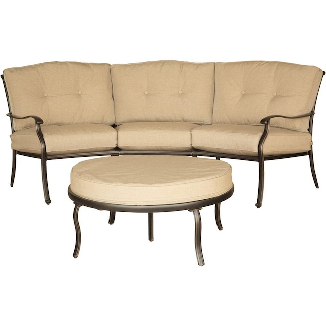 Hanover Traditions Patio Conversation Set with Tan Cushions at Lowes.com