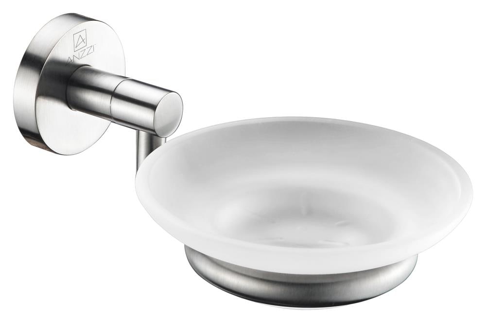 ANZZI Caster Brushed Nickel Zinc Soap Dish at