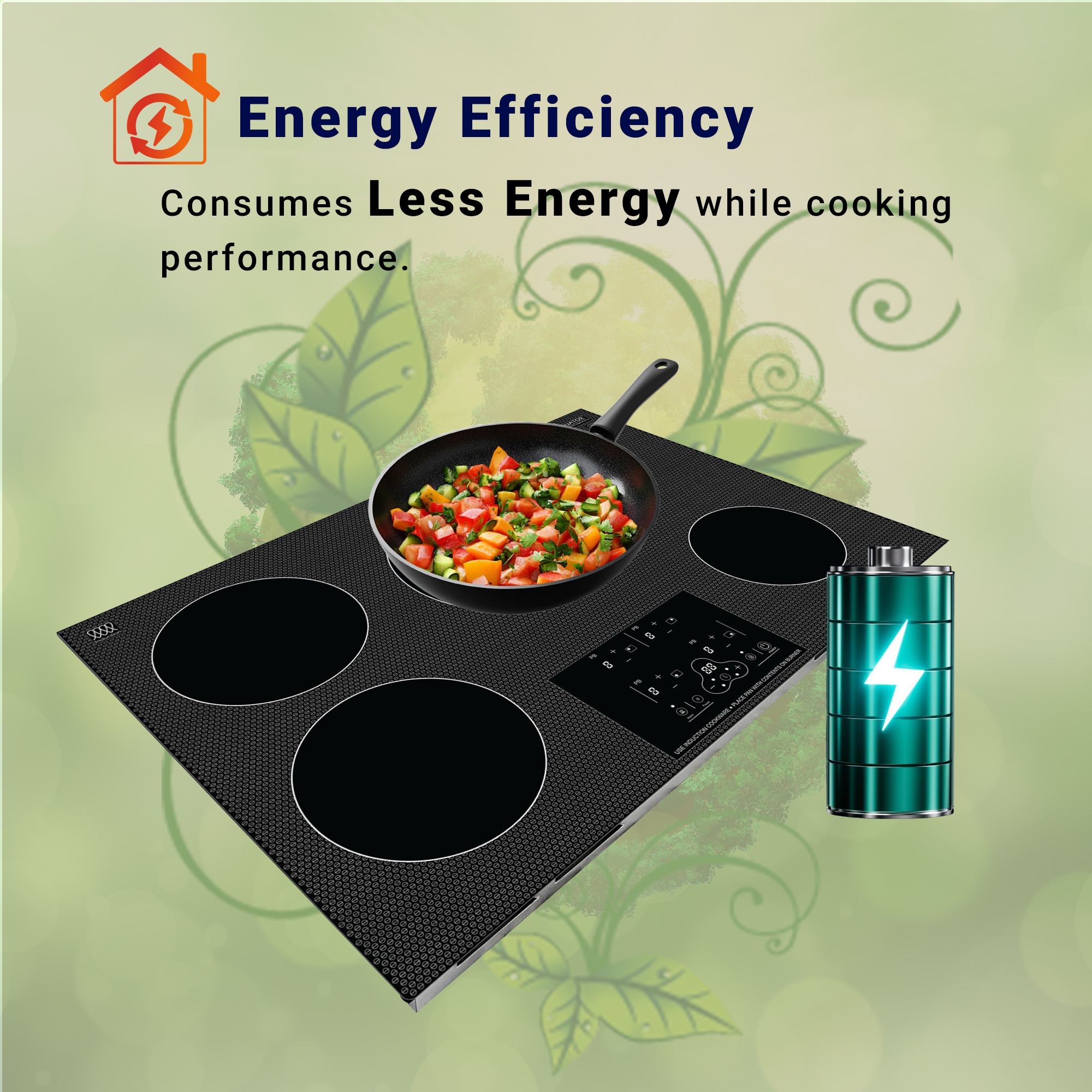 Equator 30" Black Ceramic 4 Burner Induction Cooktop