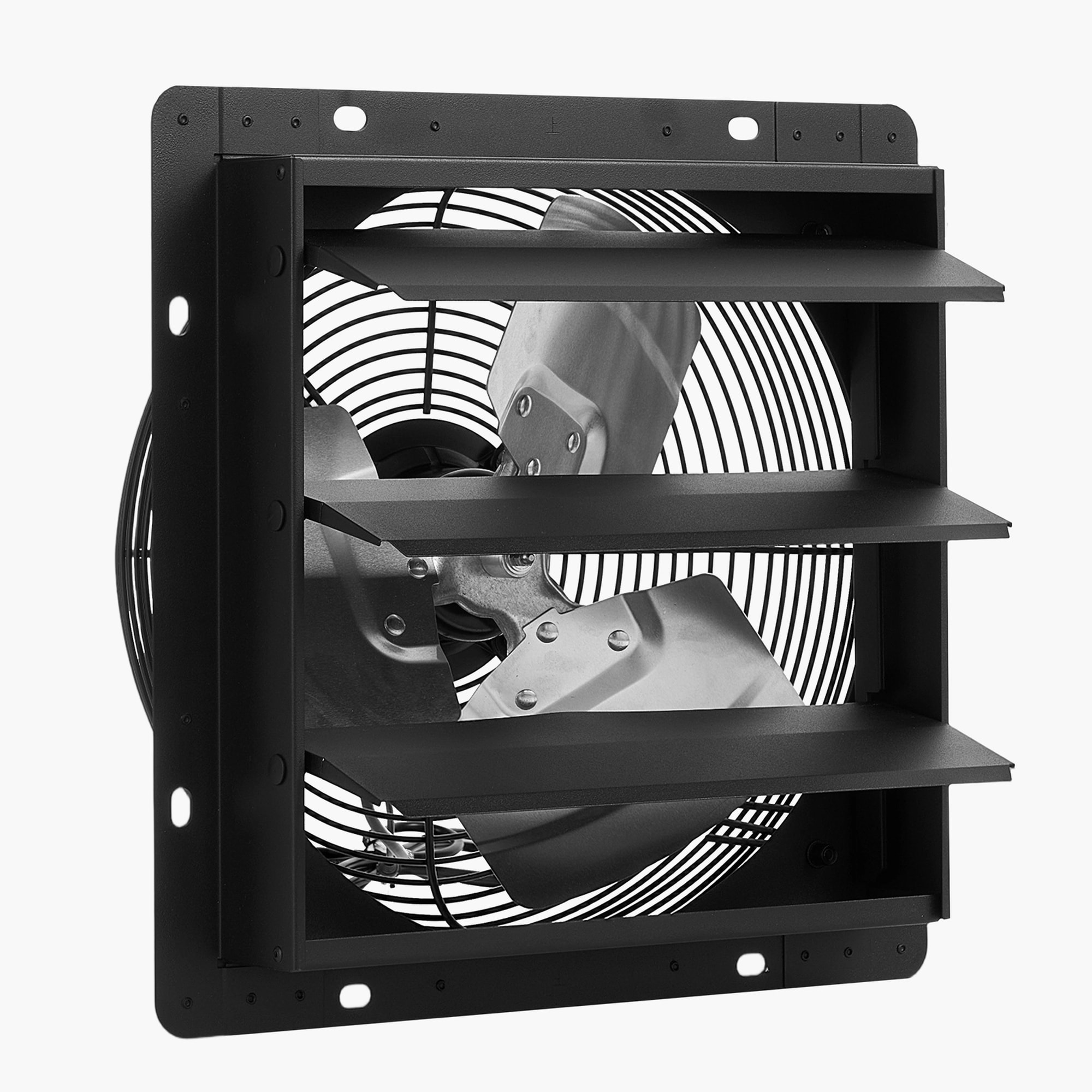 Boyel Living 10 in Shutter Exhaust Fan with Smart Control and Timer - Black