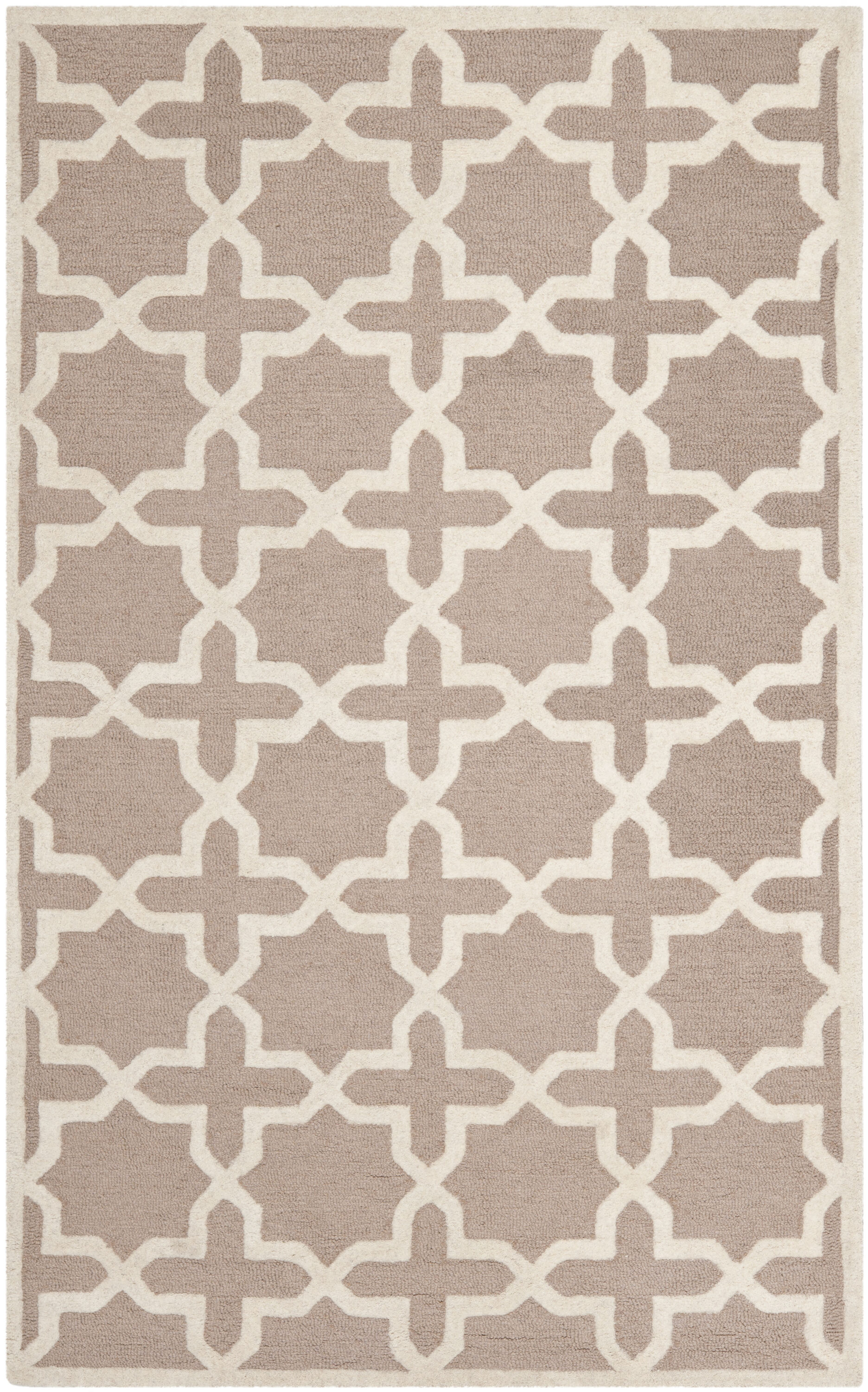 Safavieh Cambridge Marakesh 5 x 8 (ft) Tufted Wool Beige/Ivory ...
