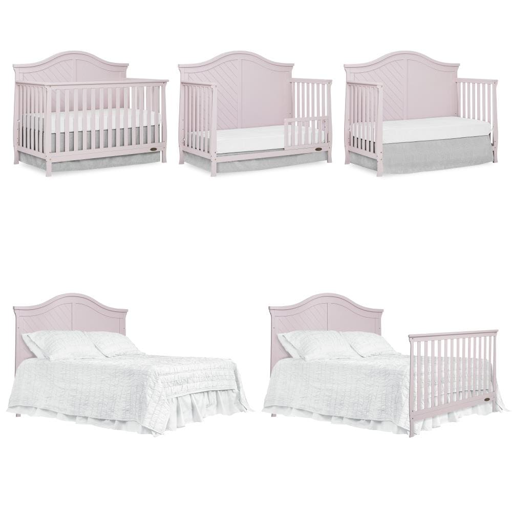 Crib with wheels convertible into crib - Pink Equo