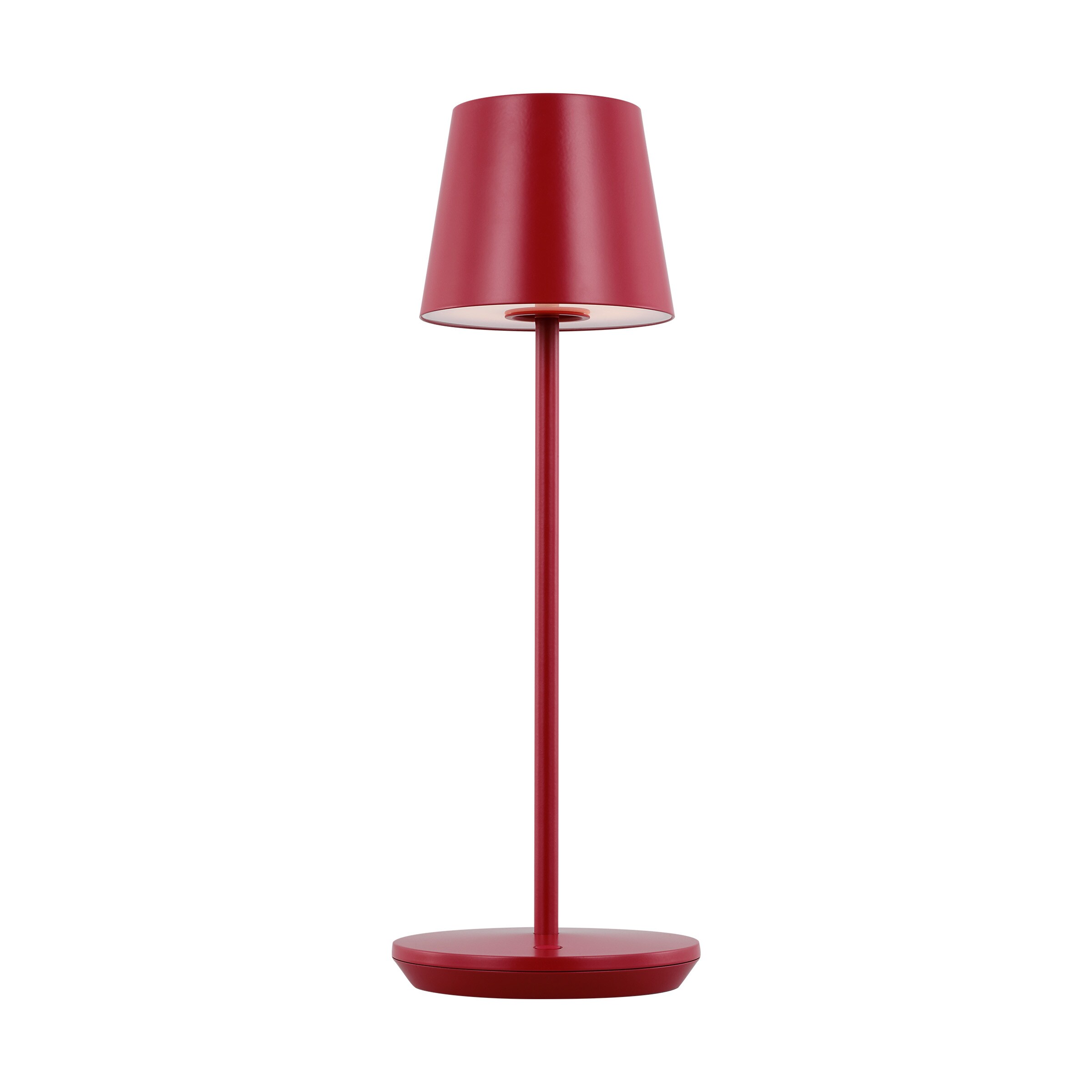 Generation Lighting 8000701-211 Mena 12.875-in Dark Red LED Touch Buffet Table Lamp with Metal Shade