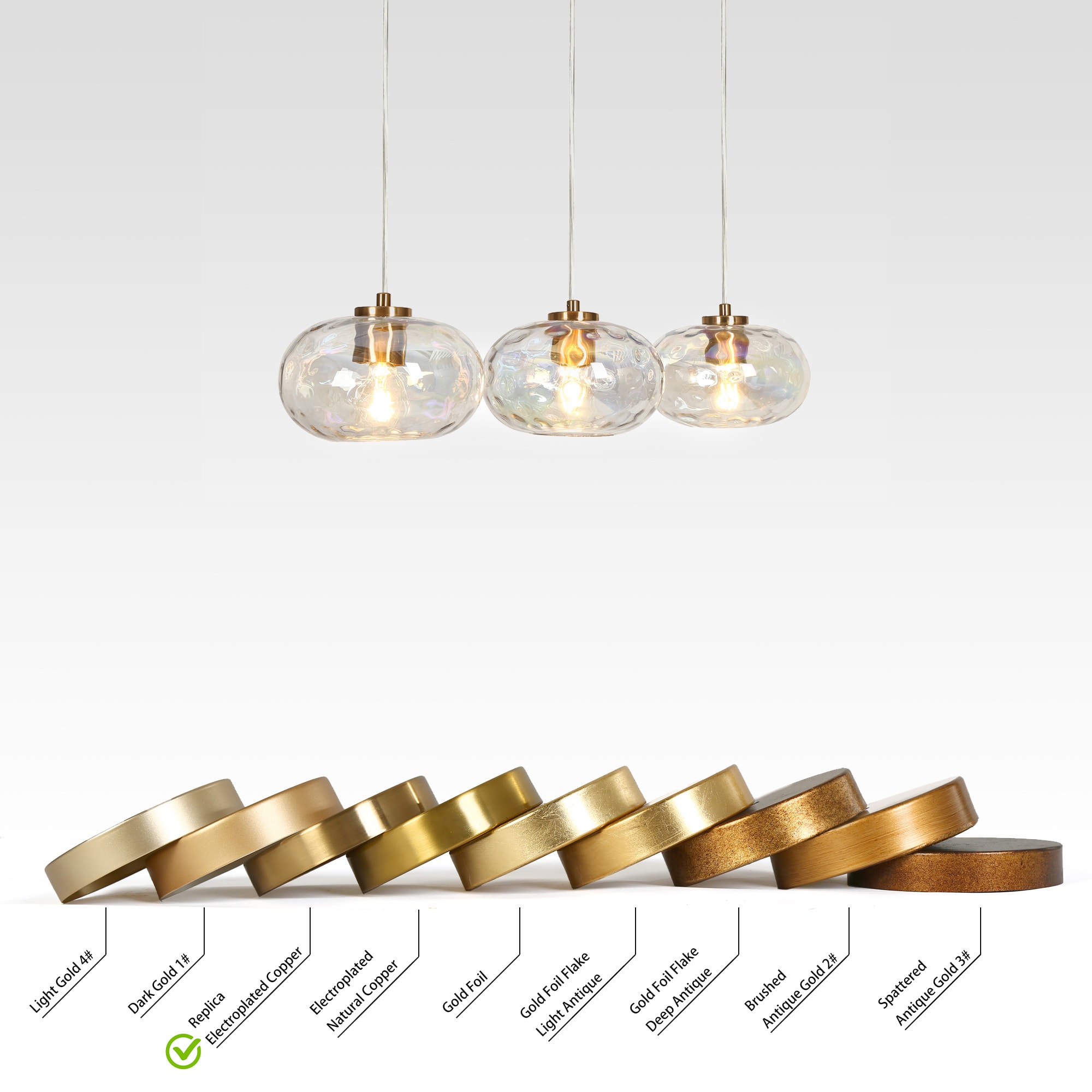 LNC Chrysaorican 3-Light 31.5-in Polished Gold Modern