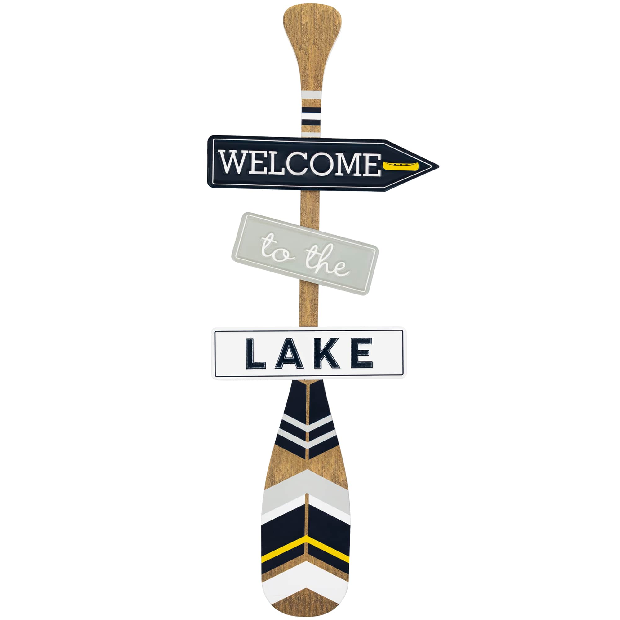 Welcome To The Lake Paddle Wall Sign - 31.5 inch