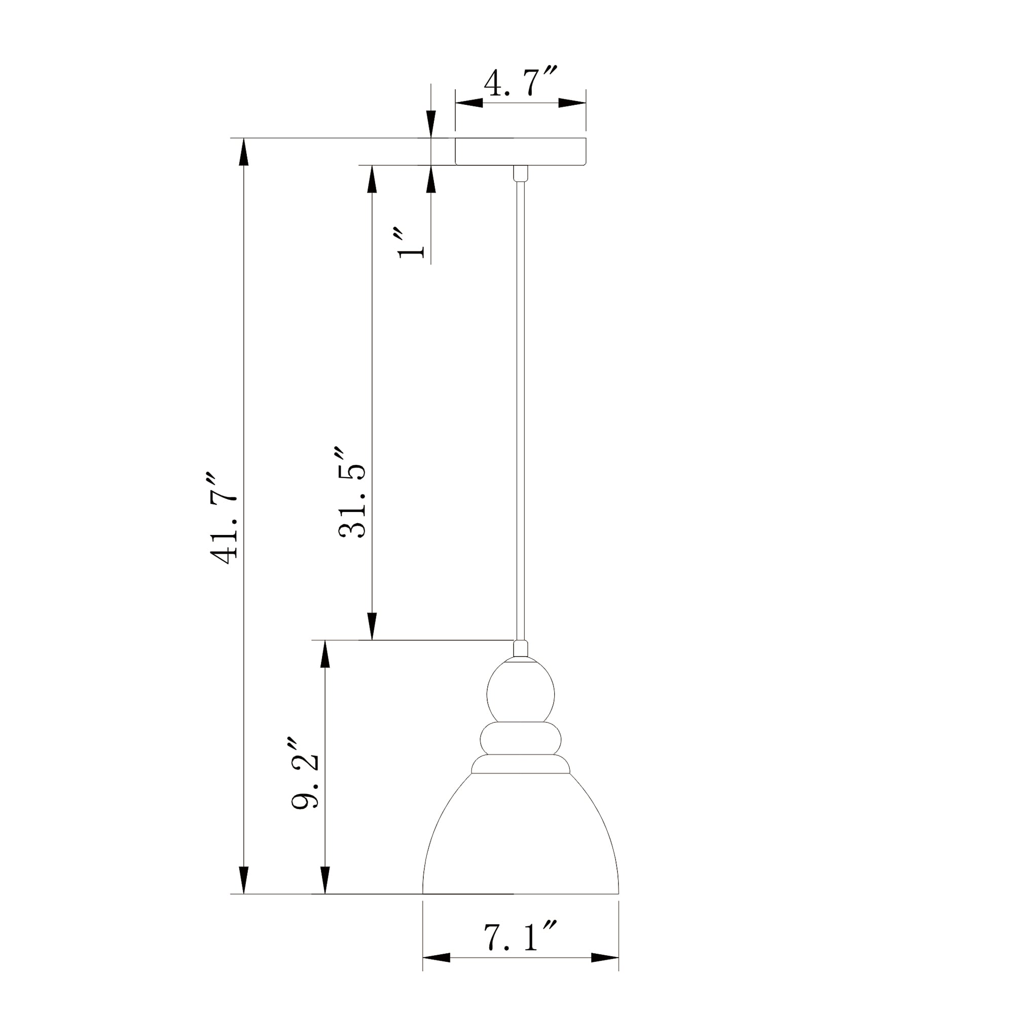 Nefelt Matte Black Minimalist Seeded Glass Decanter Pendant Light