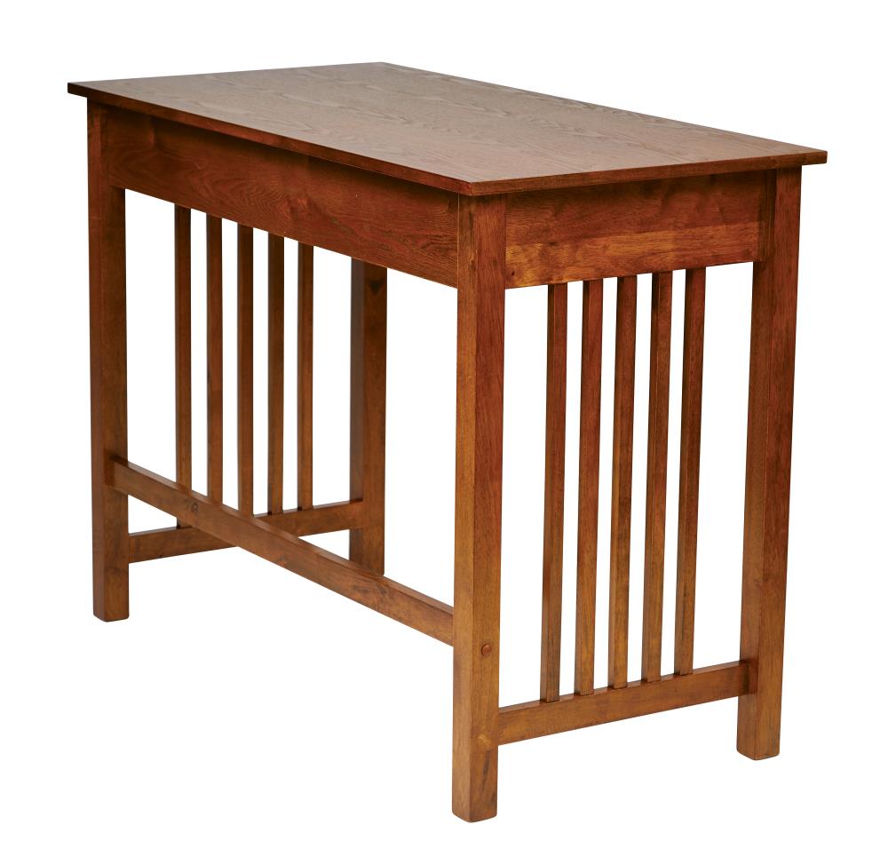 Sierra Ash Brown Wood Writing Desk with Drawer