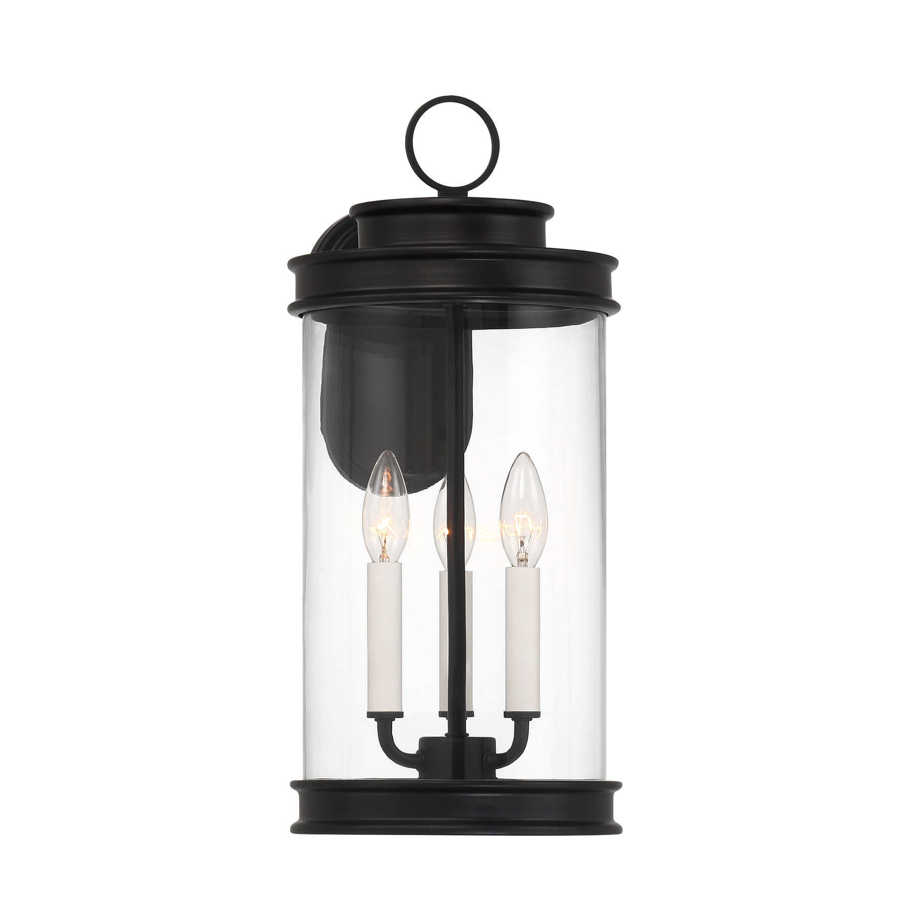 Savoy House 5-905-BK Englewood 3 -Light 19-in H Matte Black Hardwired Outdoor Wall Light