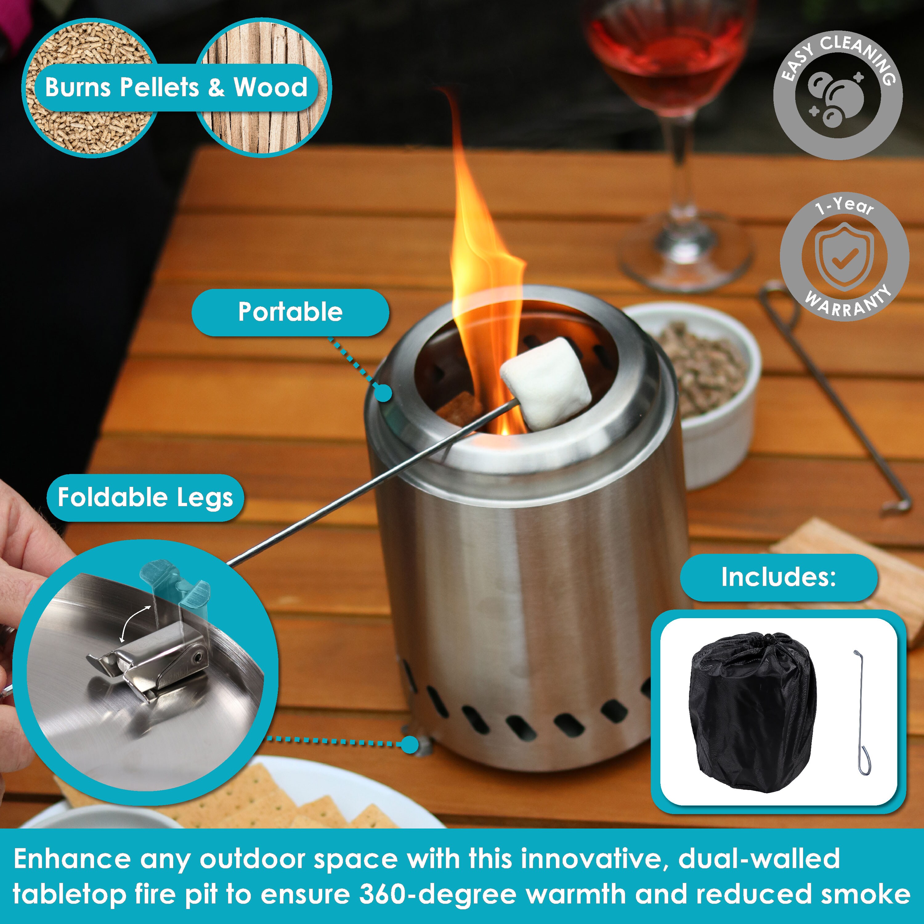 Sunnydaze Decor YK-823 Outdoor-Woodburning-Firepits - View #8