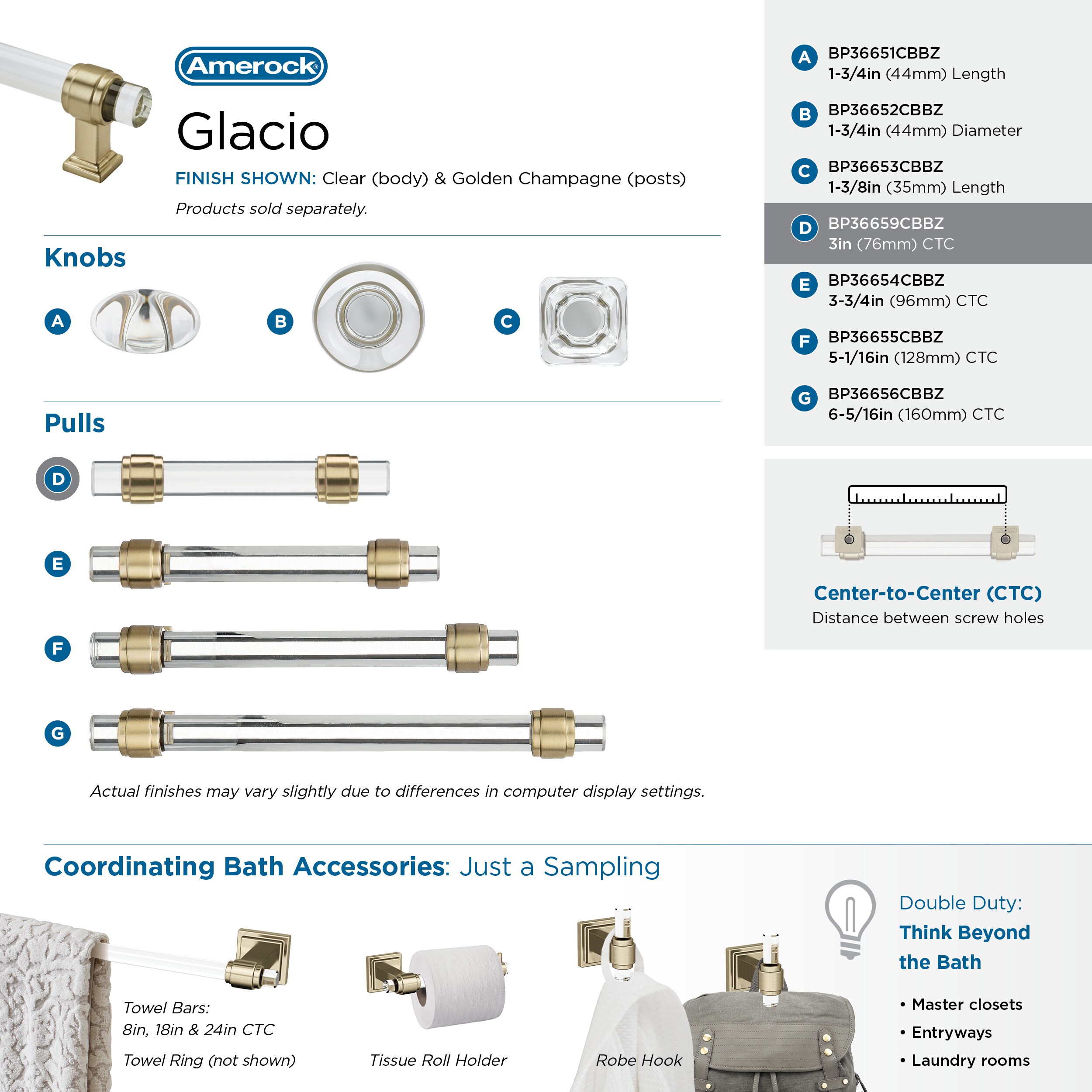 Amerock BP36659CBBZ Cabinet-Pulls - View #8