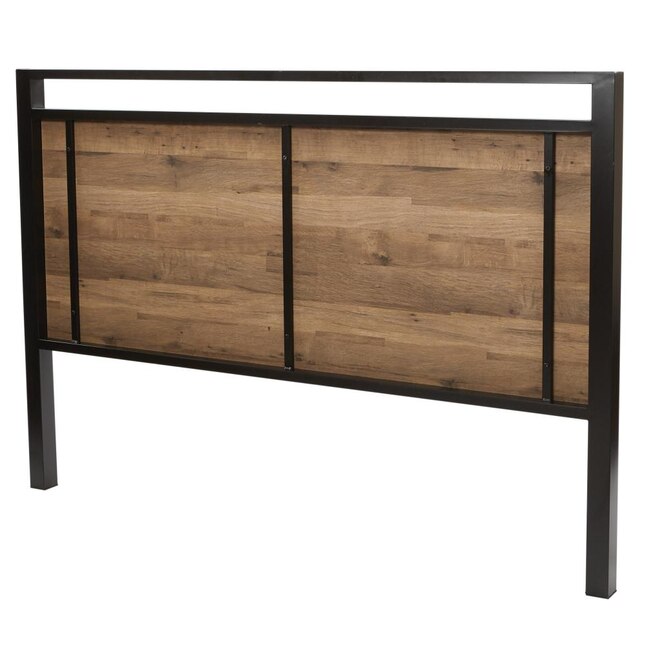 OSP Home Furnishings Quinton Salvage Oak Queen Metal Bed Frame at Lowes.com