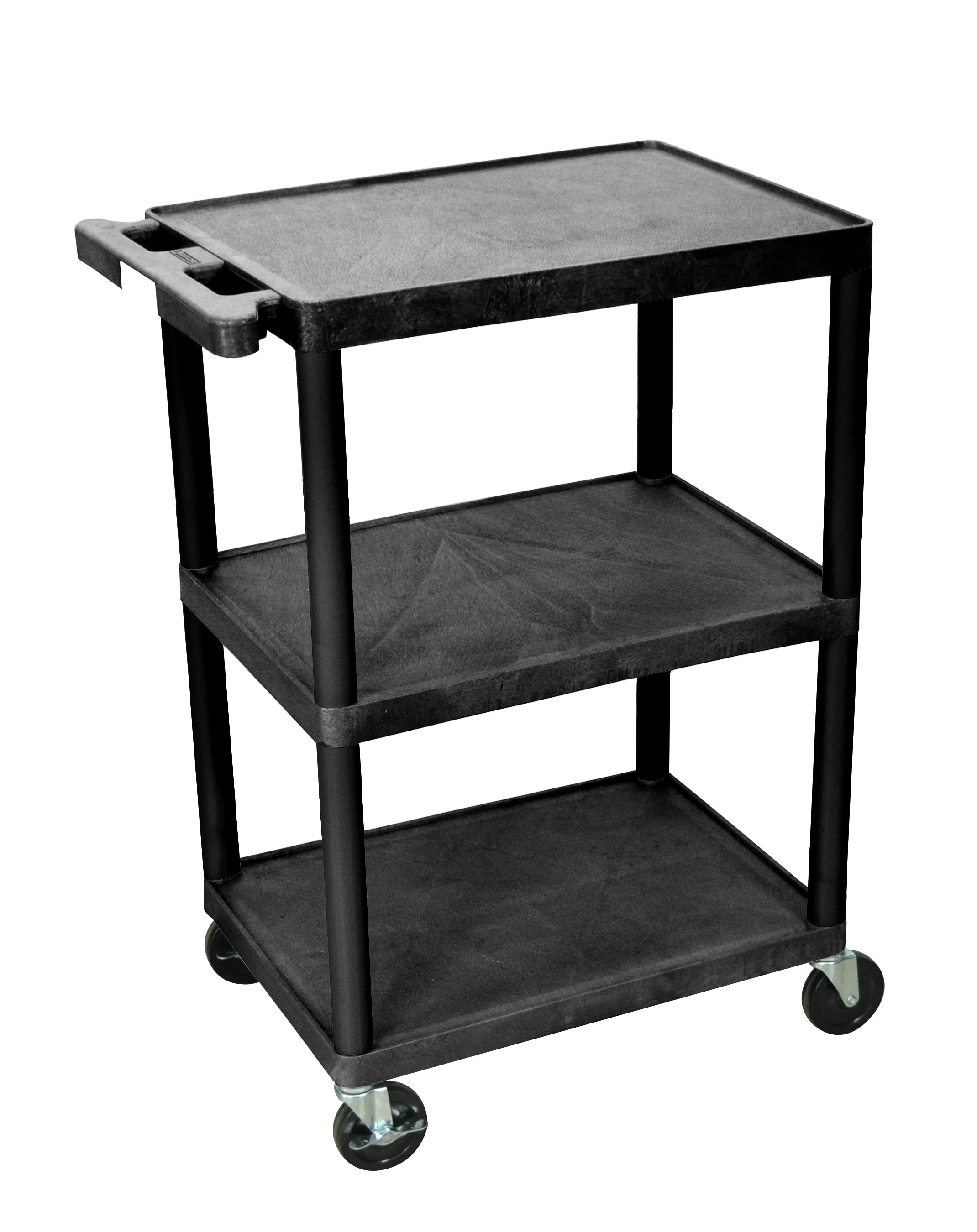 Luxor HE34-B 34-in Shelf 300-lb Capacity Utility Cart