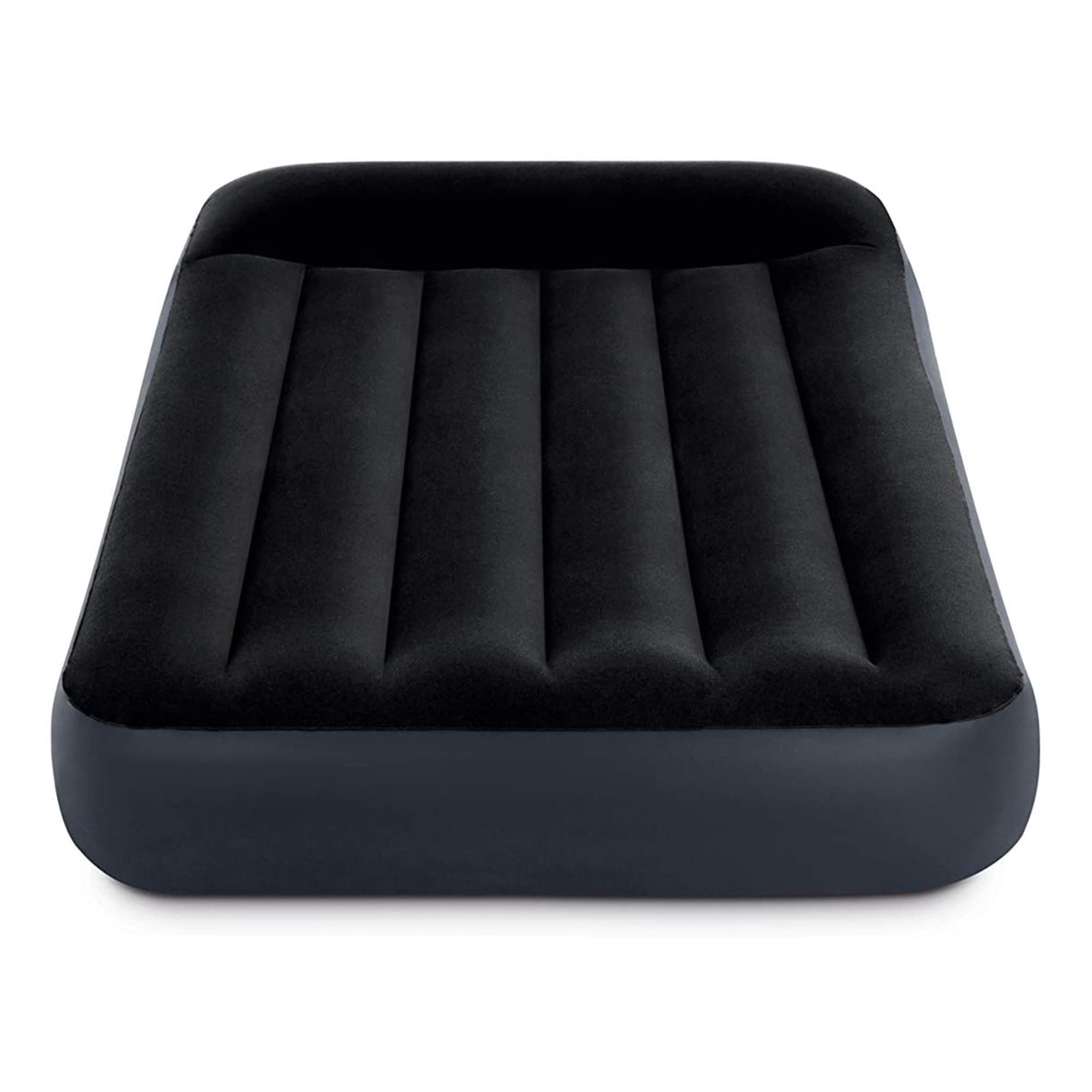 Intex Twin Blue Raised Air Mattress with Built-In Pump