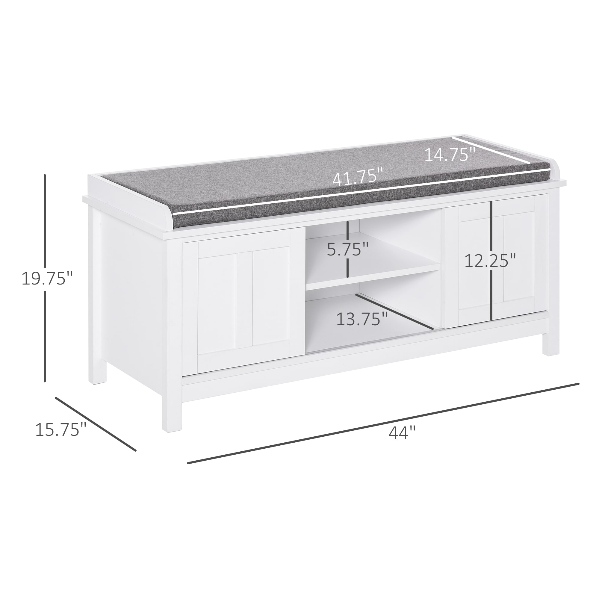 HomCom 837-113V80 bench - View #3
