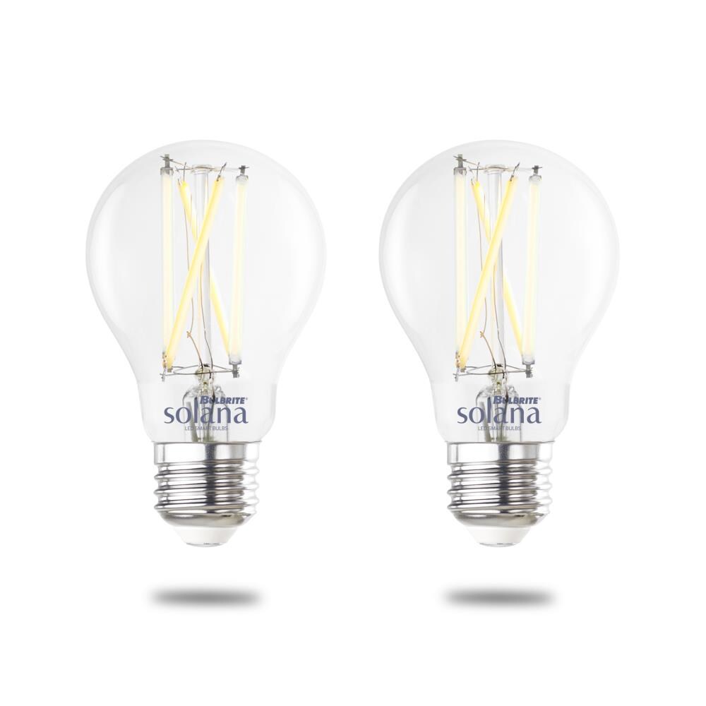 Bulbrite 861706 Solana 60 -Watt EQ A19 Full spectrum Medium base (E-26) Smart LED General purpose Light Bulb 2 -Pack