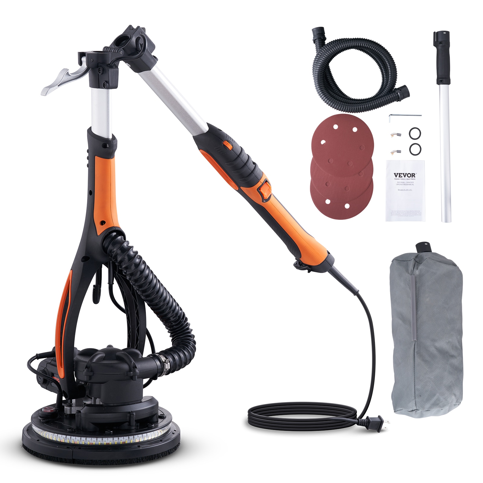 VEVOR 120-Volt 7.5-Amp Corded Variable Drywall Sander with Dust Management (Bare Tool) GSGQSGJYSZLEDJGS2V1 Sansujyuku sansujyuku.com