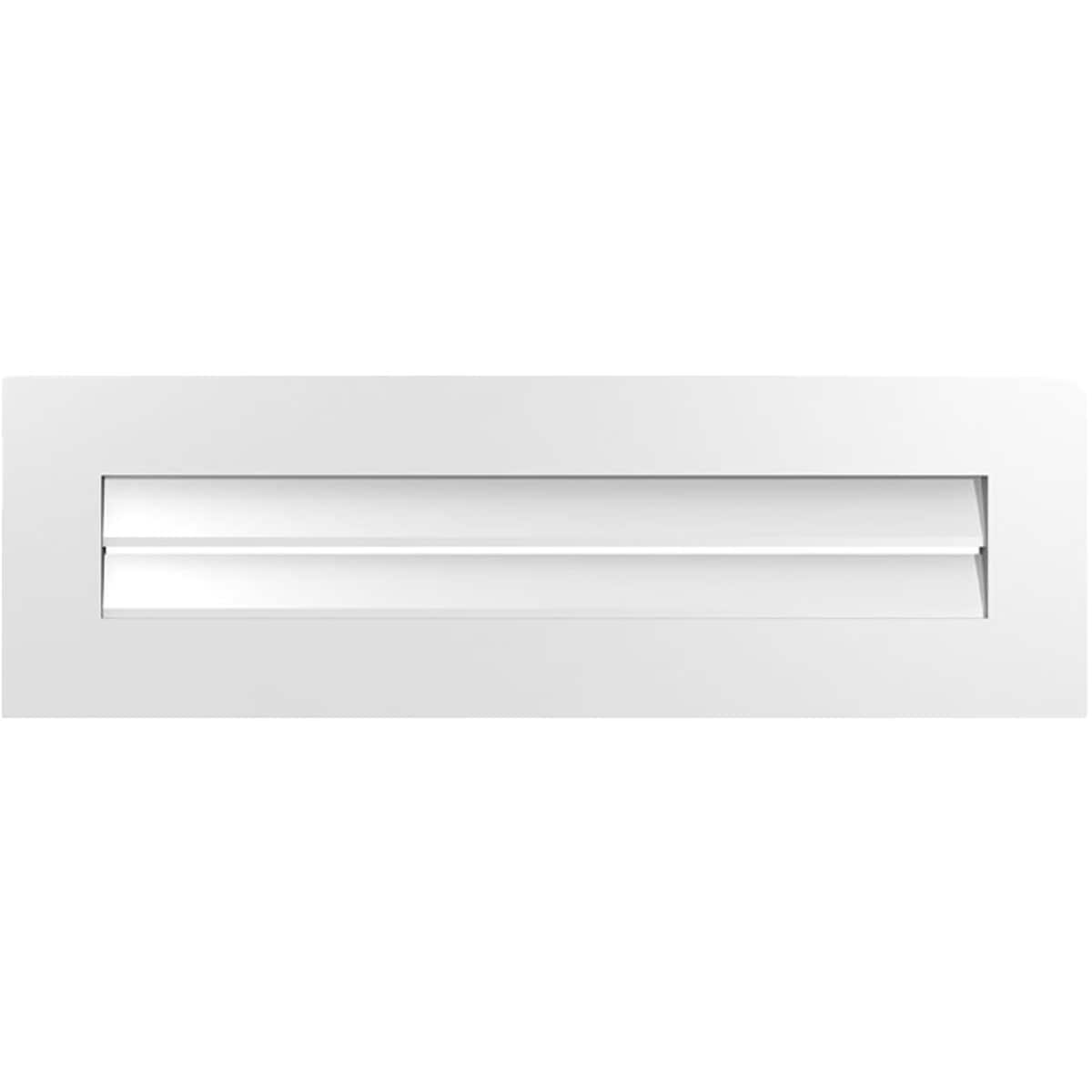 Ekena Millwork GVPVE38X1201SF 38-Inches x 12-Inches Off-white Rectangle PVC Gable Louver Vent