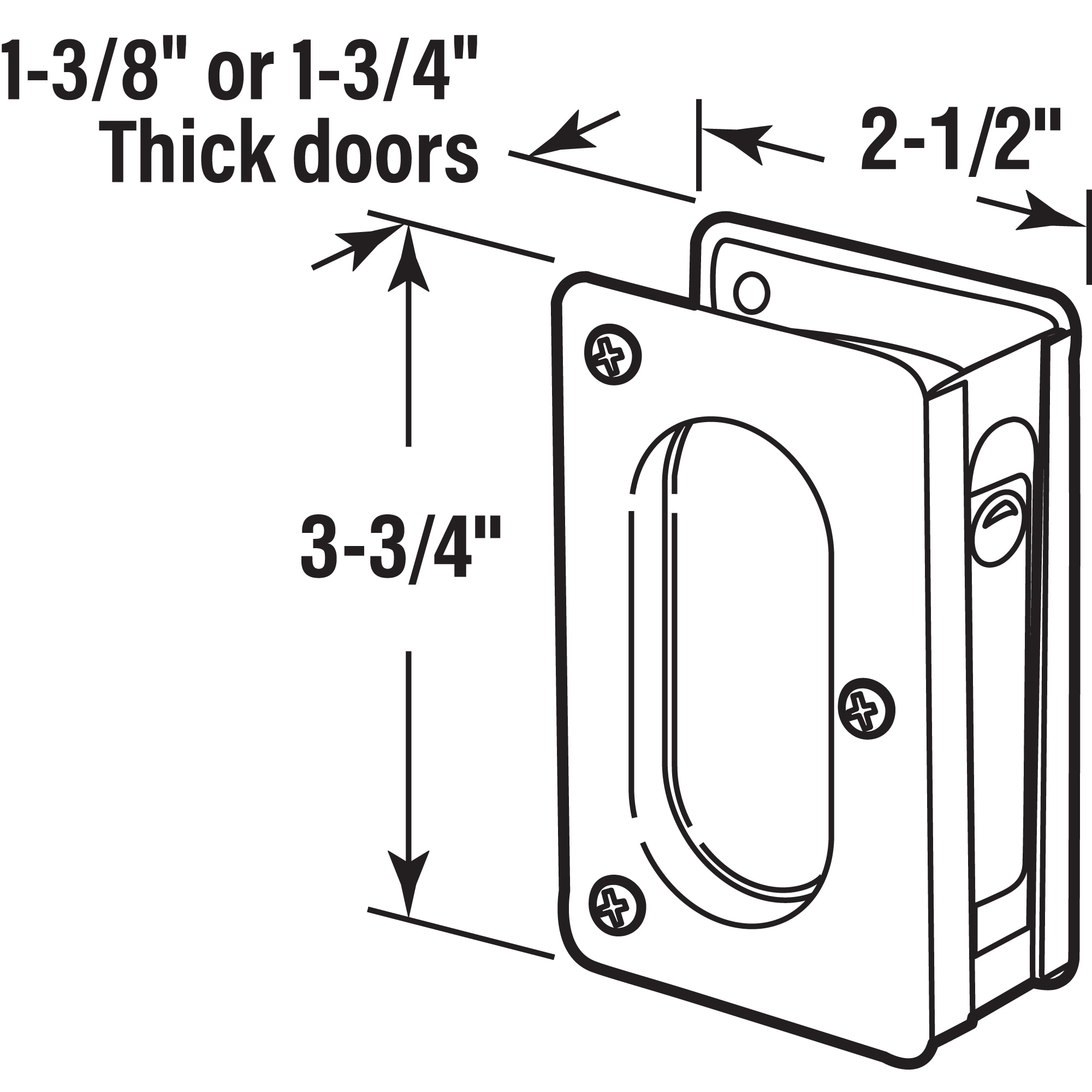 Prime-Line N 7363 Pocket-Door-Pulls - View #2