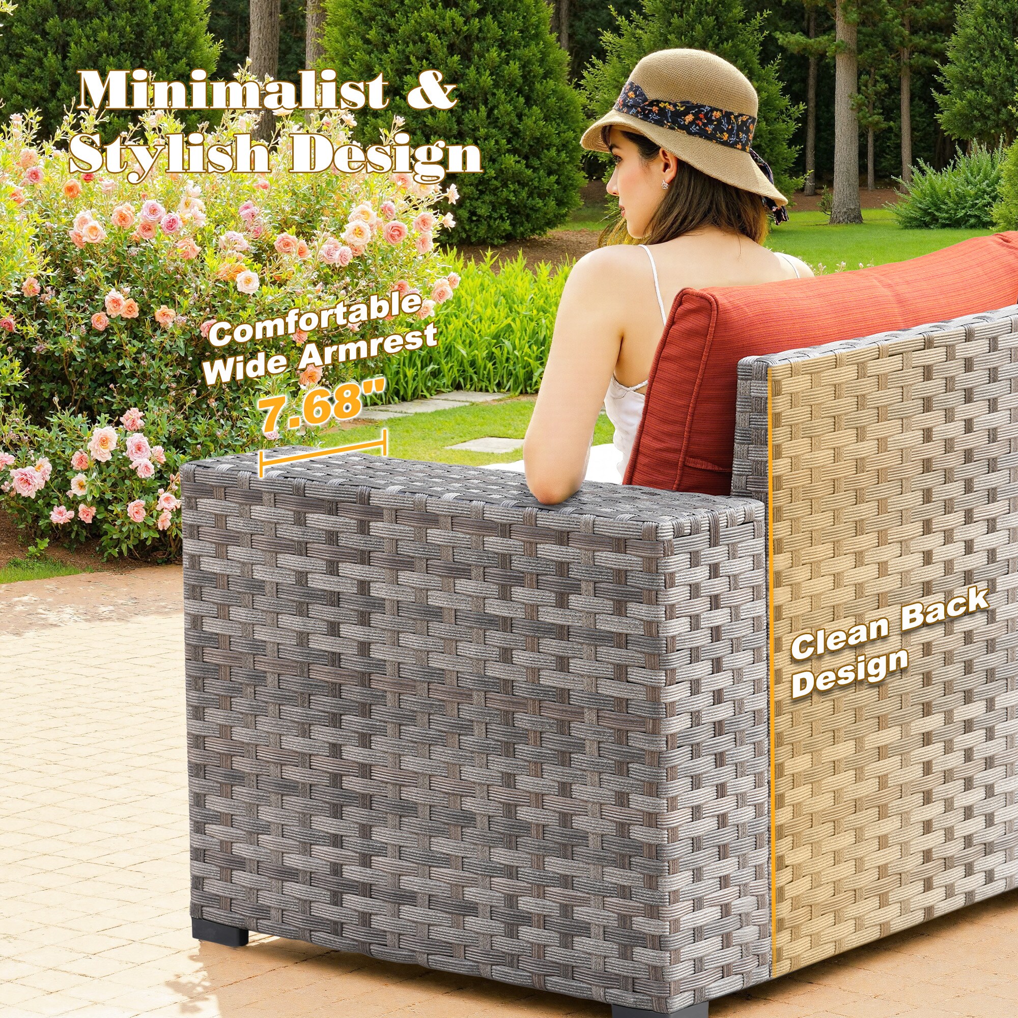 Pouuin SCFPBBR8-9 Patio-Sofas-Daybeds - View #6