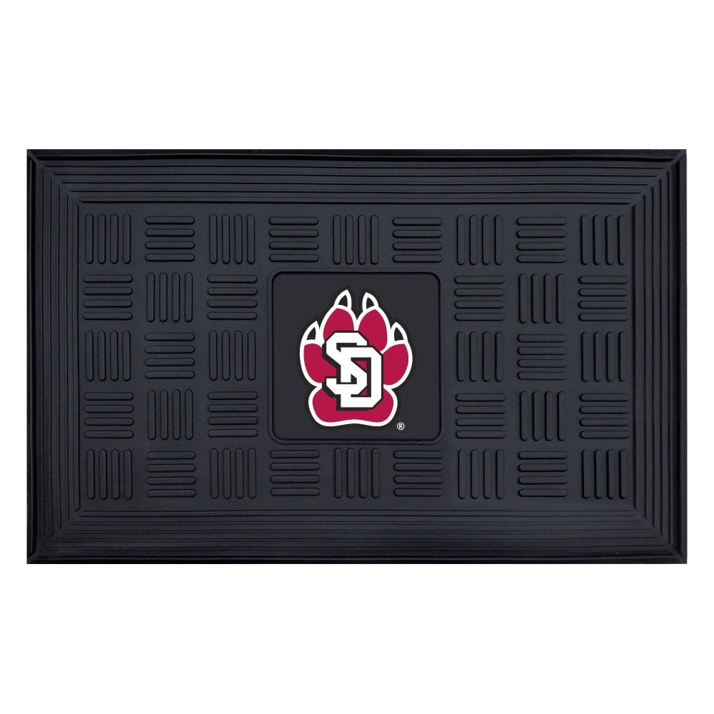 FANMATS 21811 South Dakota Coyotes 2-ft x 3-ft Black Vinyl Rectangular Outdoor Decorative Sports Door mat