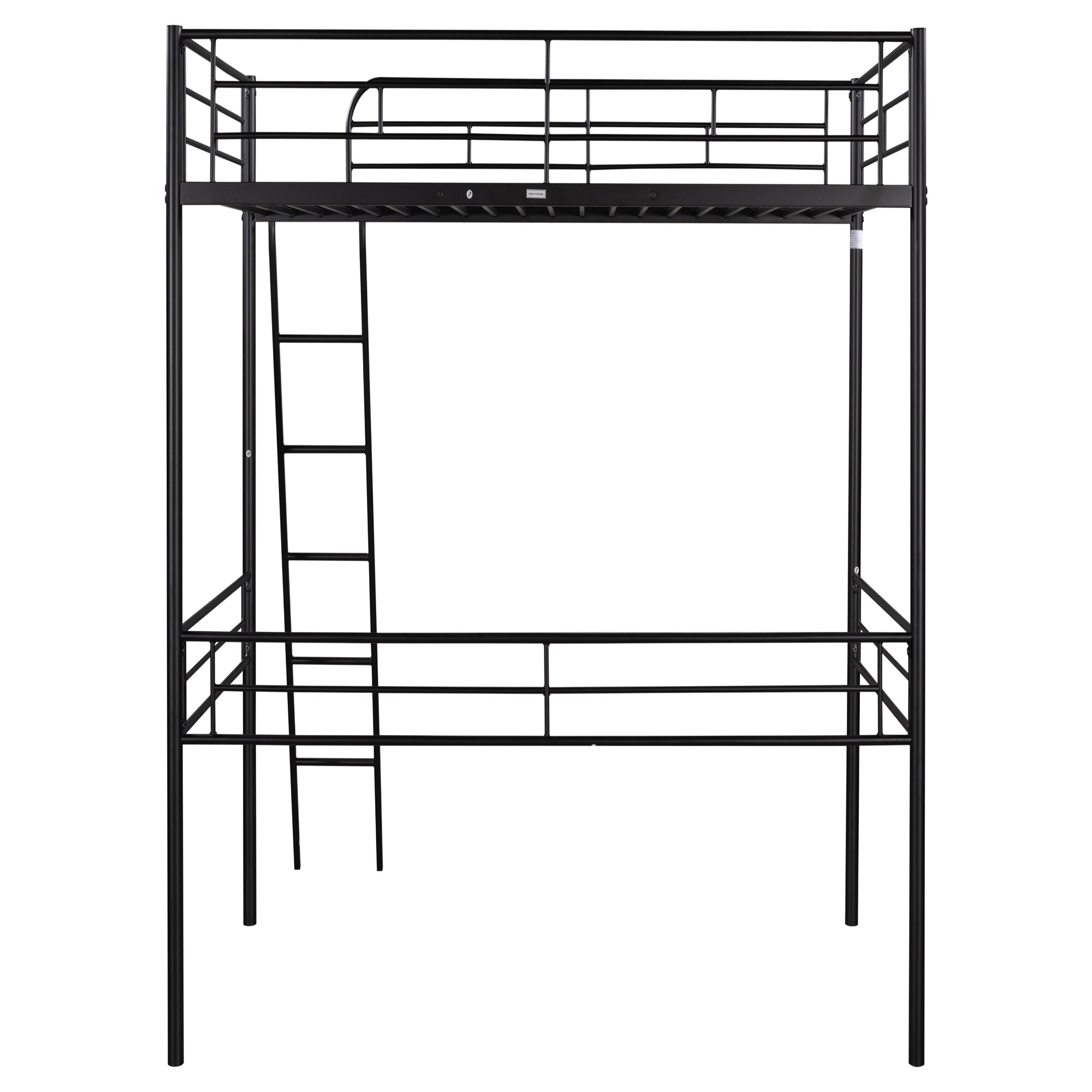 CASAINC Black Twin Contemporary Bed Frame in the Beds department at ...