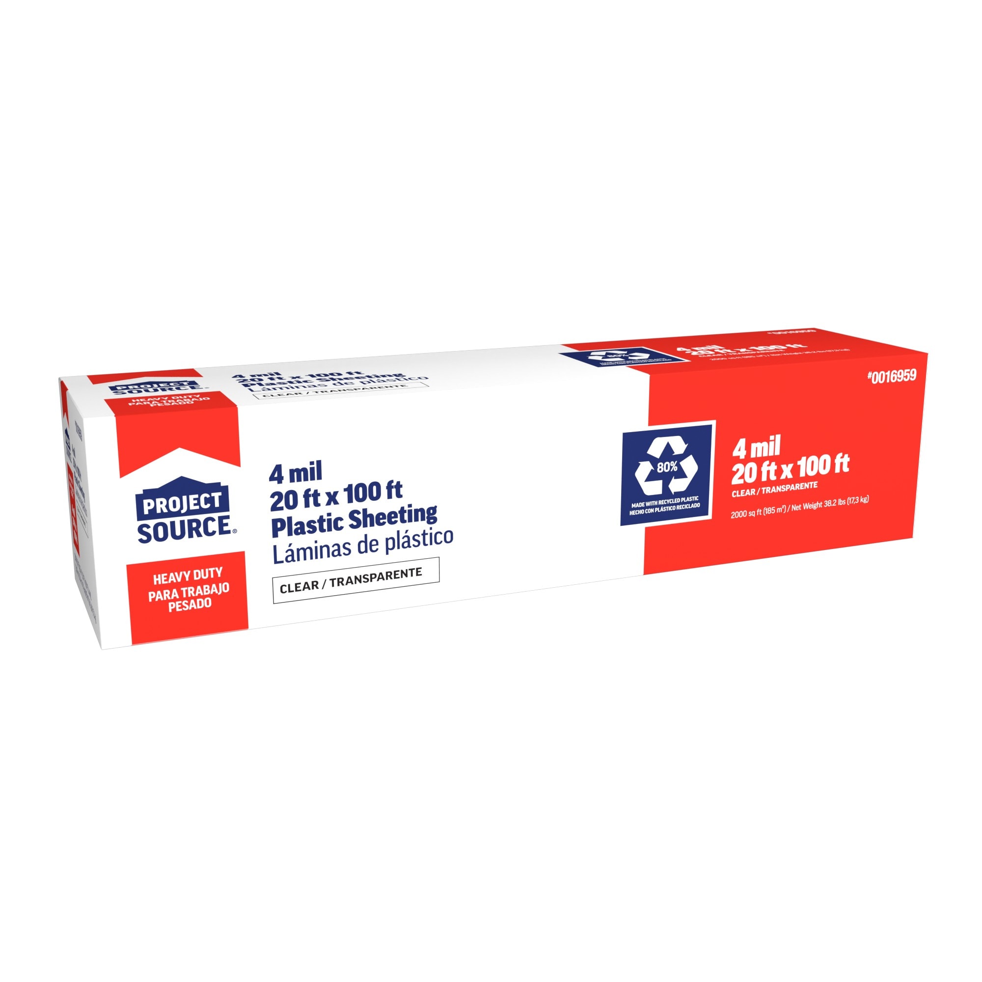 Barricade 20-ft x 100-ft Clear 4-Mil Plastic Sheeting | 110SG62100LOWES4C
