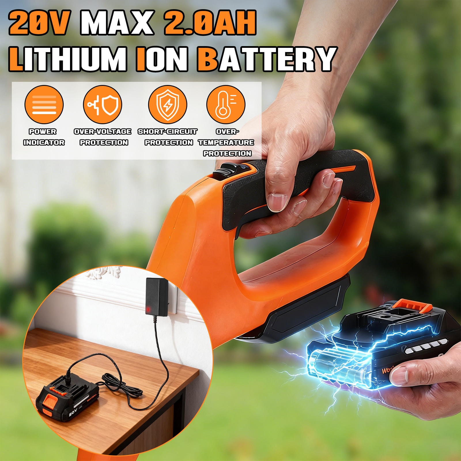 Unique Bargains S26022600UX8264 Cordless-String-Trimmers - View #7